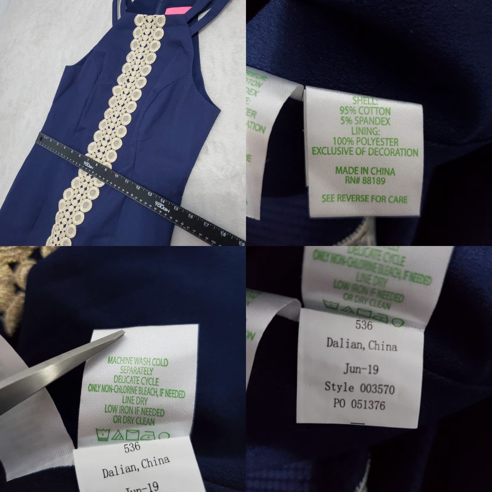 Lilly Pulitzer VINTAGE Lilly Pulitzer Pearl Stretch Shift Dress Women 8 True Navy Gold Wedding Resort Shift Womens 8 Navy Gold Wedding Resort Size M / US 6-8 / IT 42-44 - 9 Thumbnail
