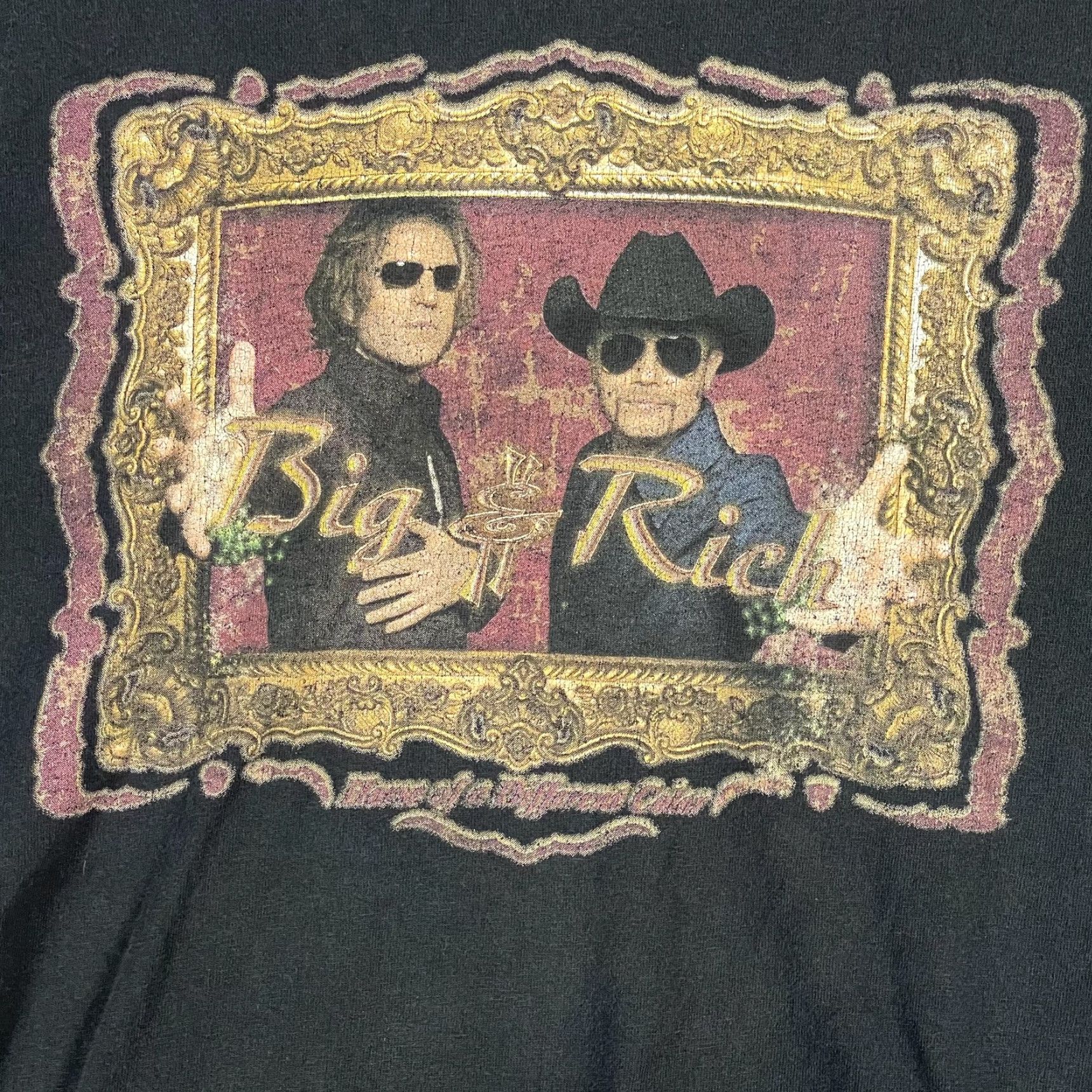 Gildan VINTAGE Big and Rich Shirt Mens XL Black Graphic Tee Gildan Ultra Cotton Size US XL / EU 56 / 4 - 3 Thumbnail