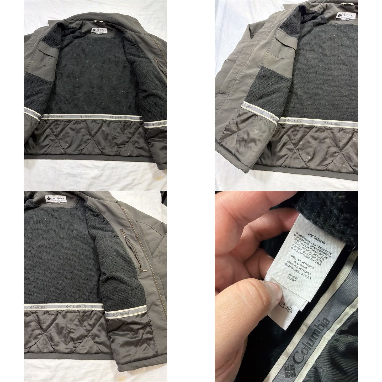 Vintage Columbia Bomber Jacket Softshell Gray Lined Full Zip Men 2XL Size US XXL / EU 58 / 5 - 9 Thumbnail