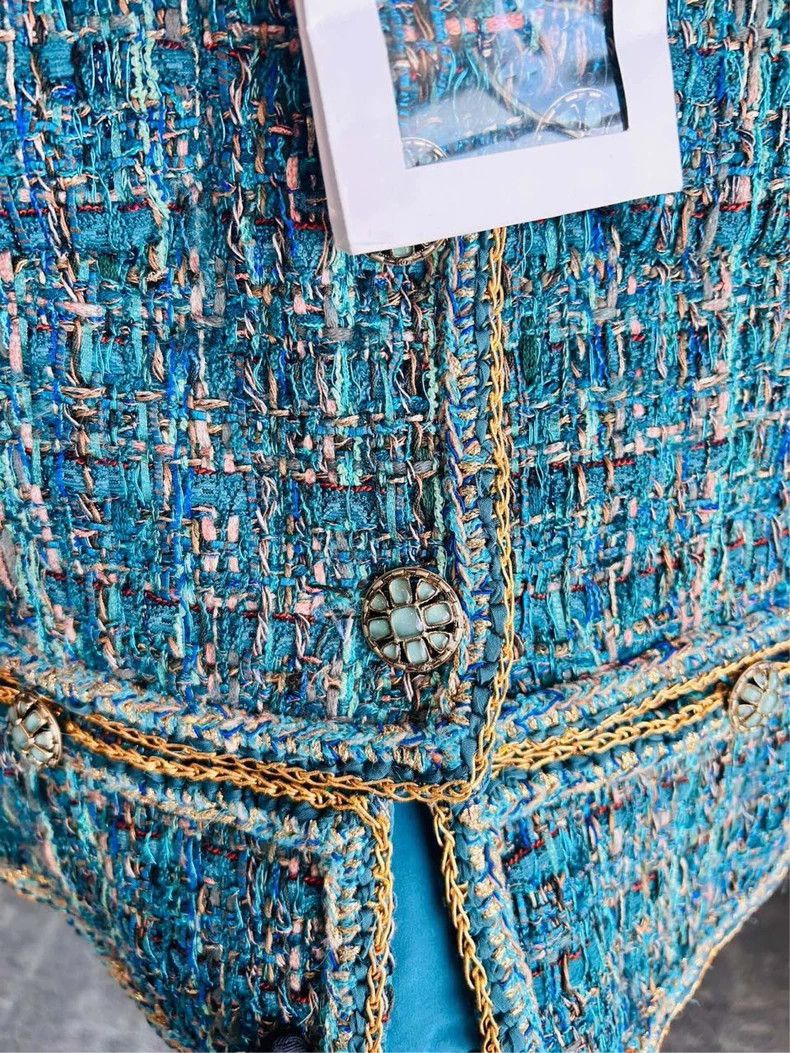Chanel Chanel Egyptian series peacock blue and green coat Size XS / US 0-2 / IT 36-38 - 5 Thumbnail