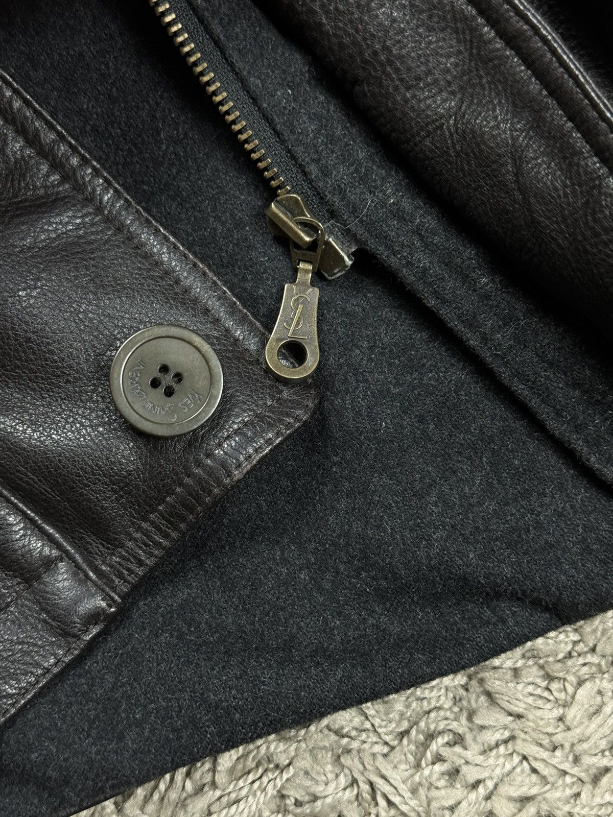 Yves Saint Laurent Vintage leather jacket Yves Saint Laurent original item Size US XL / EU 56 / 4 - 4 Thumbnail