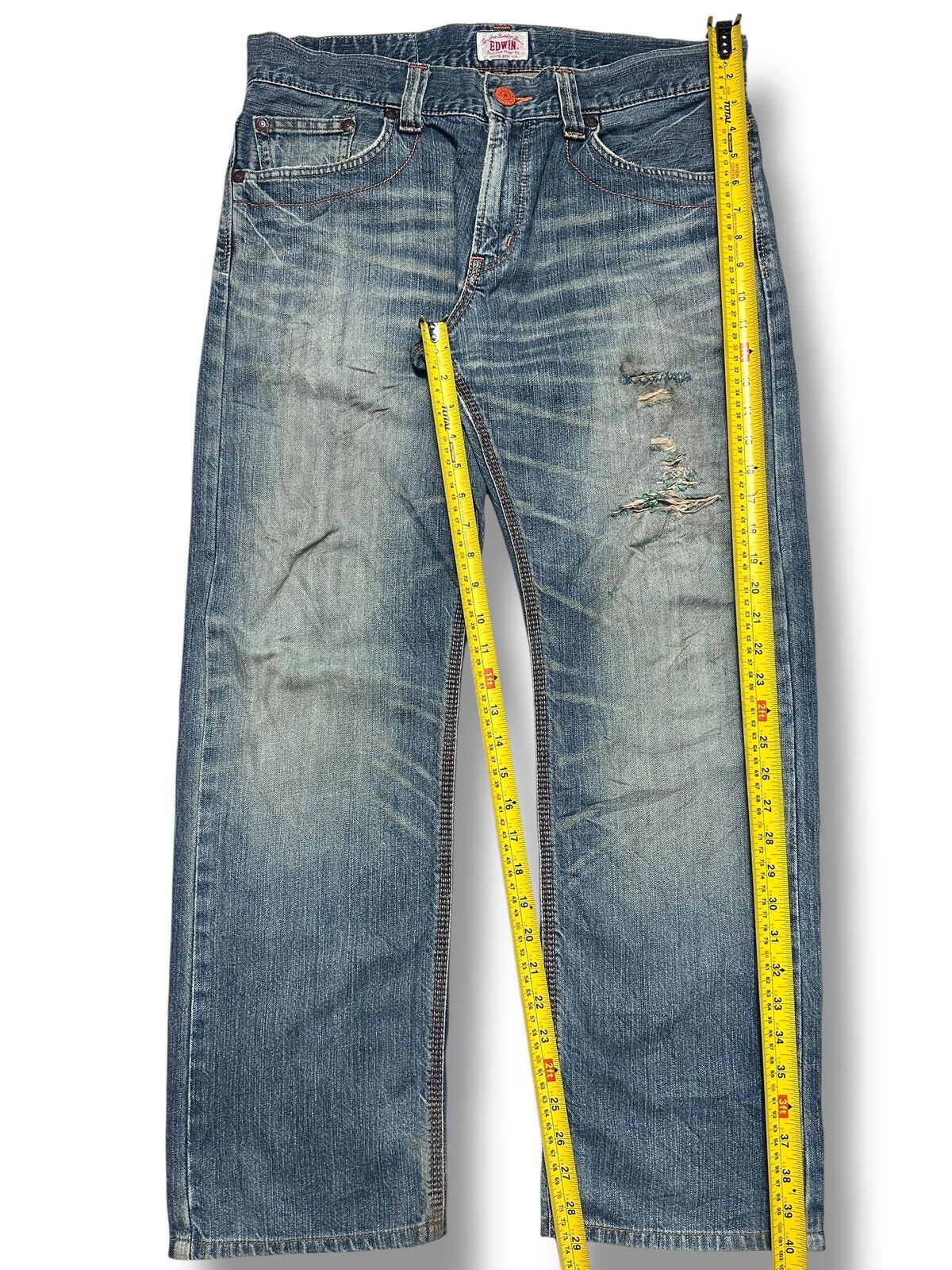 Edwin Edwin 403XVS Jeans | Authentic Denim | Rare Orange Stitching Size US 35 - 14 Thumbnail
