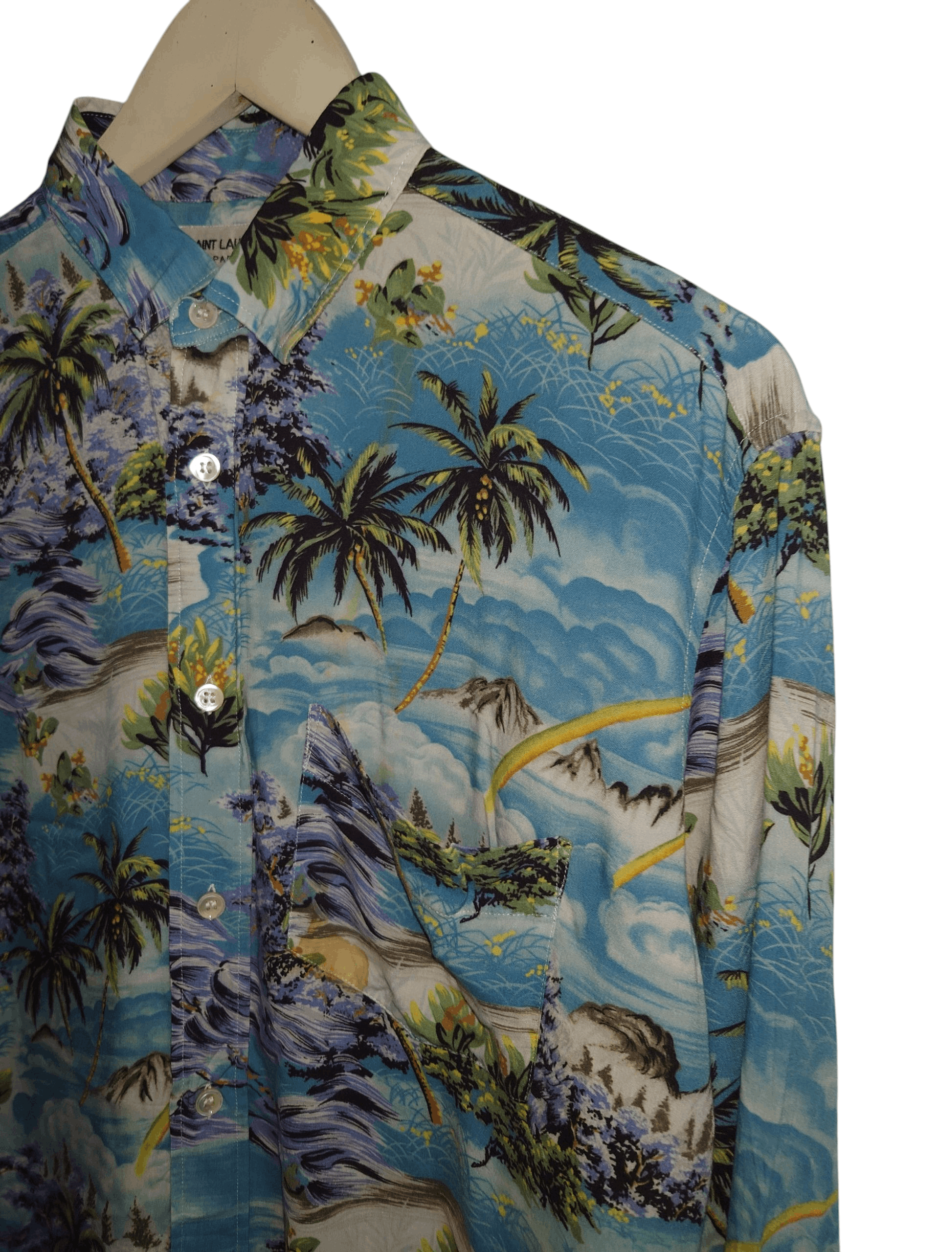Saint Laurent Paris Saint Laurent Paris SS16 Surf Hawaiian Shirt Size 39 Size US M / EU 48-50 / 2 - 9 Thumbnail