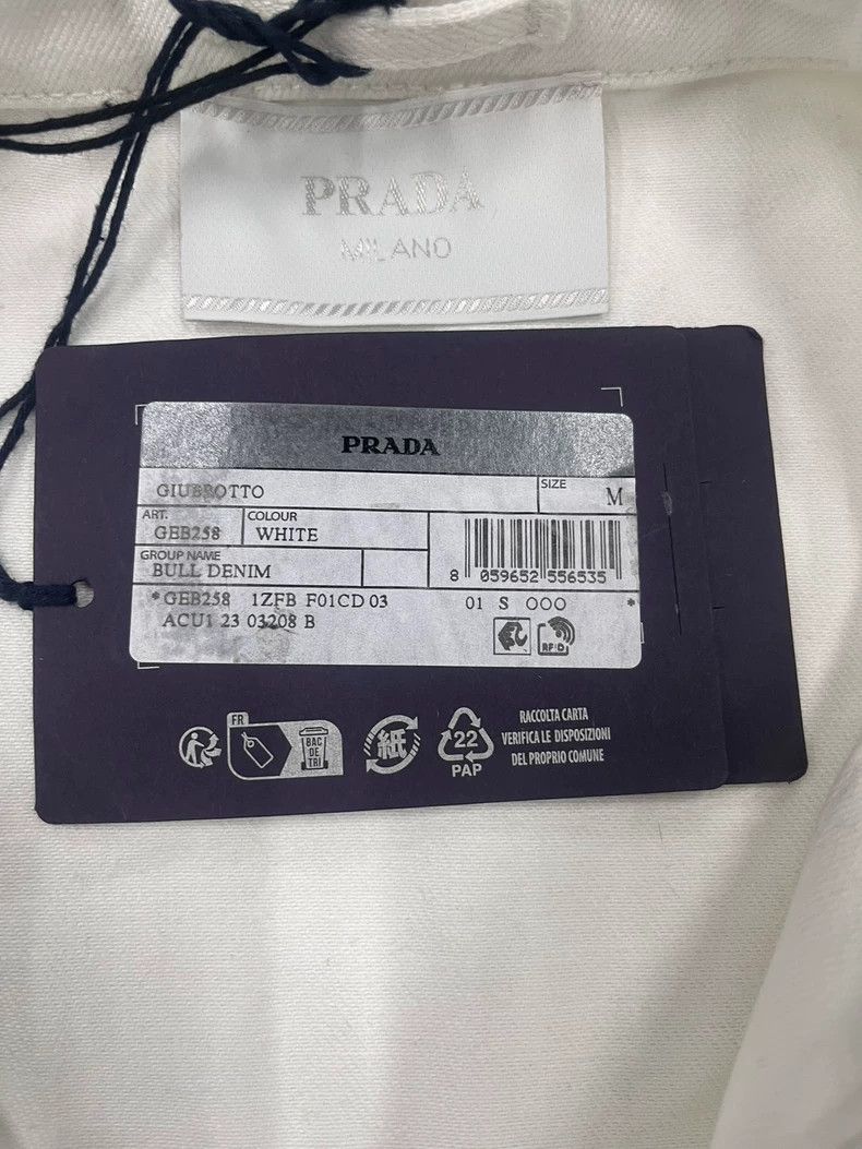 Prada PRADA SS24 Solid Logo Sticker Zip Casual Jacket 2504-Nextar Size US M / EU 48-50 / 2 - 3 Thumbnail
