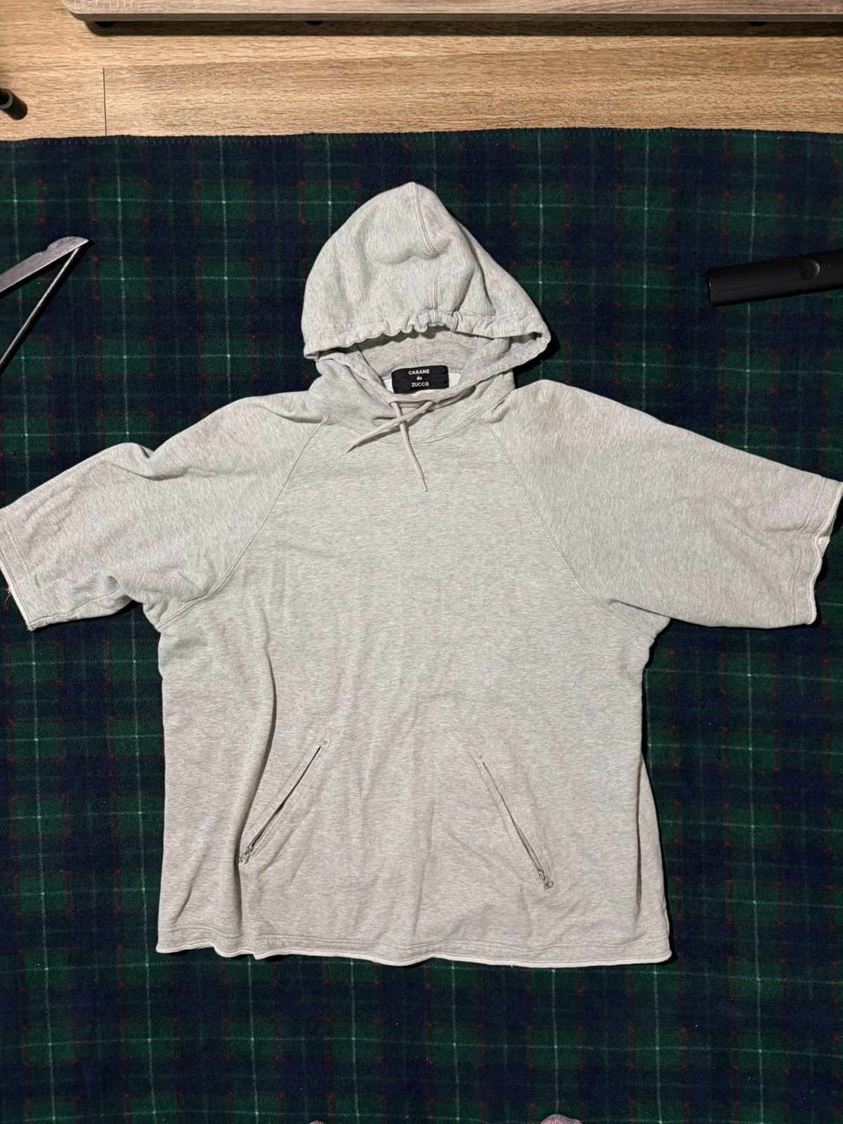 CABANE de ZUCCa CABANE de ZUCCa Short Sleeve Hoodie Gray Size US M / EU 48-50 / 2 - 1 Thumbnail