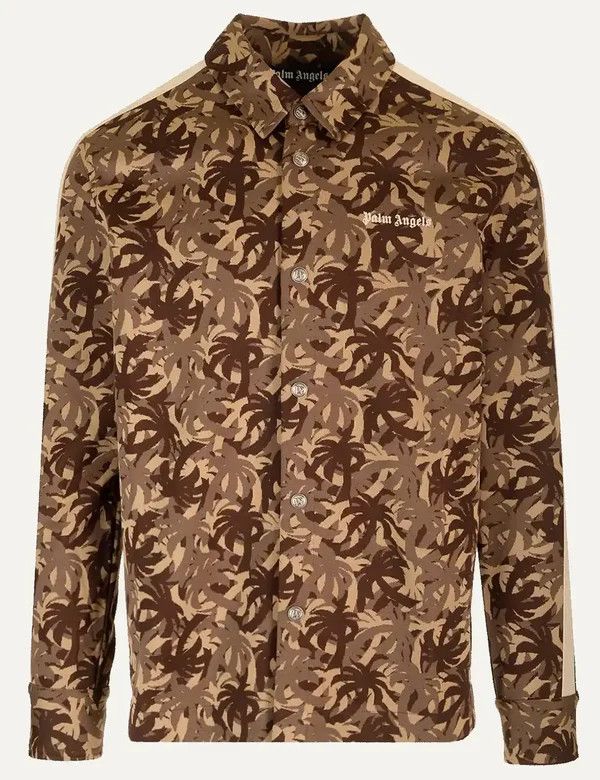 Palm Angels o1s22i1n1224 Camouflage Track Over Shirt in Brown Size US S / EU 44-46 / 1 - 1 Thumbnail