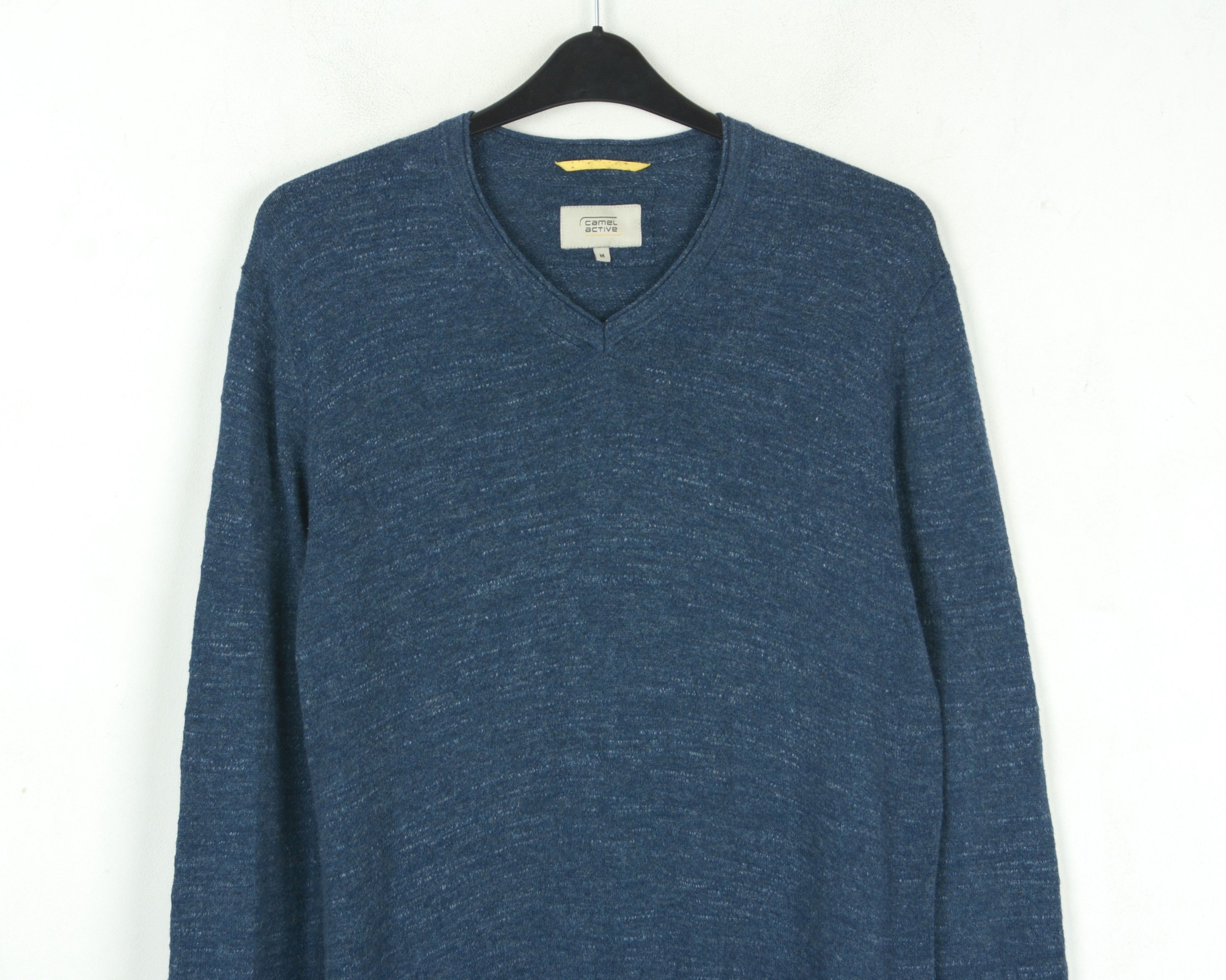 camel active Men M Jumper Pullover Sweater V neck Knitted Cotton Blue Top Size US M / EU 48-50 / 2 - 1 Thumbnail
