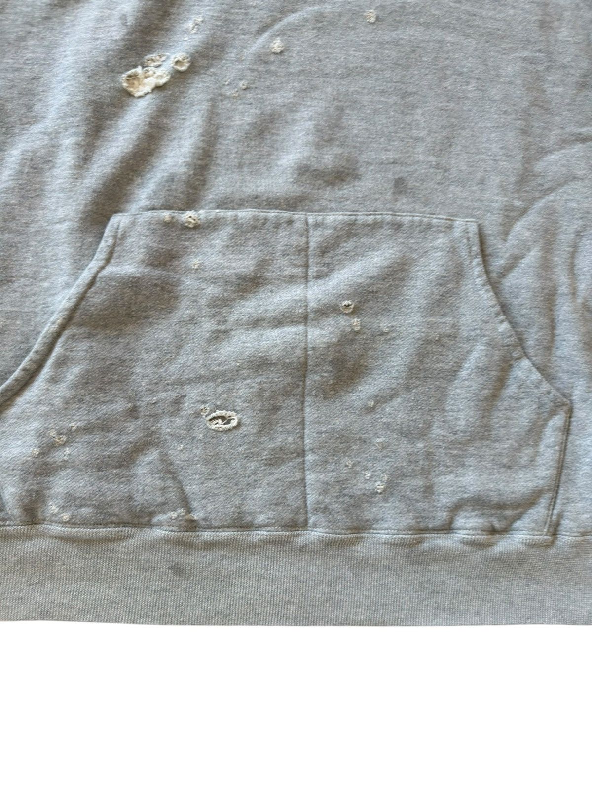 READYMADE *RARE* READYMADE JAPAN DOUBLE FACE THERMAL DISTRESSED HOODIE Size US XXL / EU 58 / 5 - 6 Thumbnail