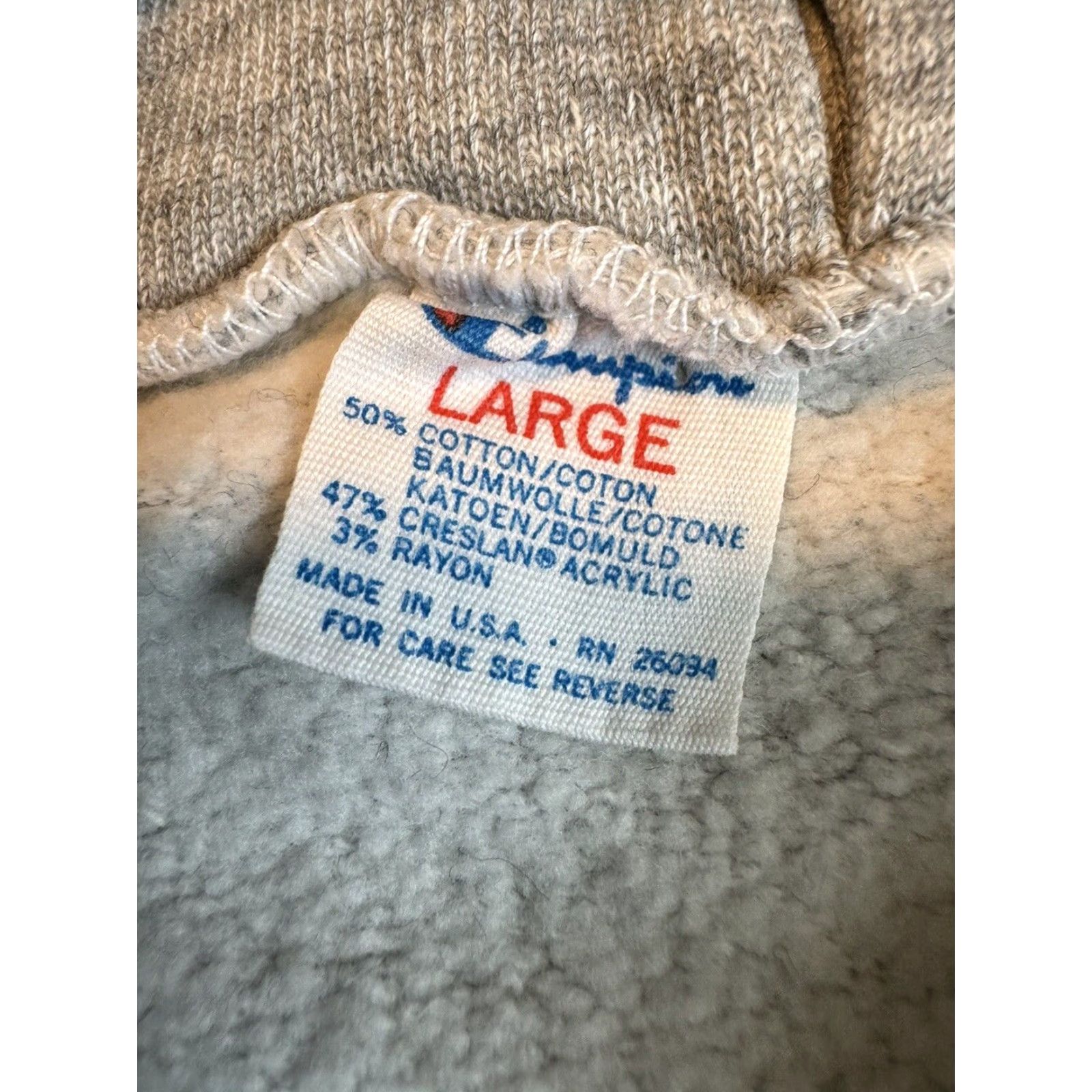Champion VINTAGE 80s Champion University of Rochester Gray Hoodie L Large Unisex Cotton Long Sleeve College 1980s Rare Size US L / EU 52-54 / 3 - 7 Thumbnail