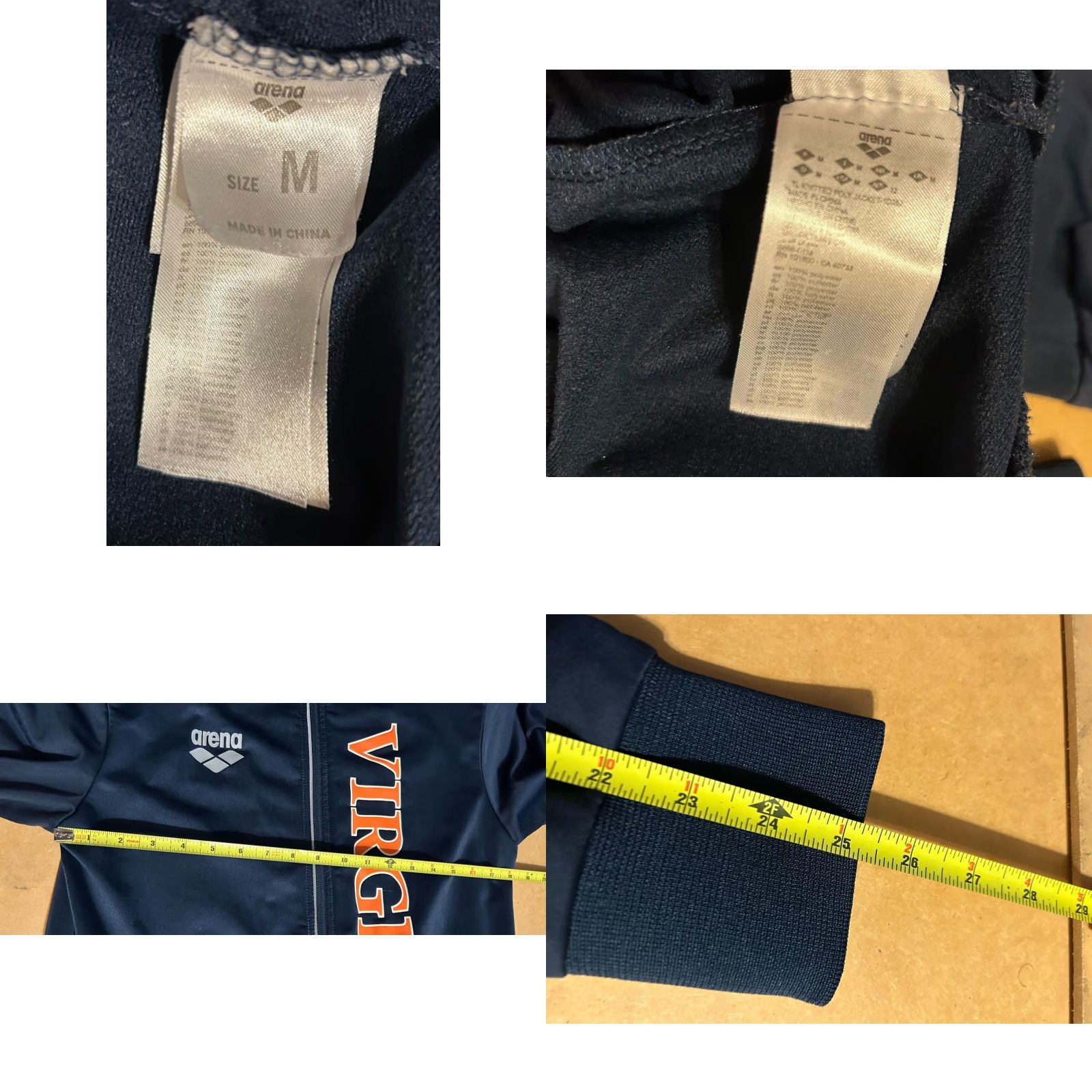 Vintage Arena University Of Virginia Swimming & Diving Full Zip Jacket Men M Blue Solid Mock Collar Zip VERS Size US M / EU 48-50 / 2 - 10 Thumbnail