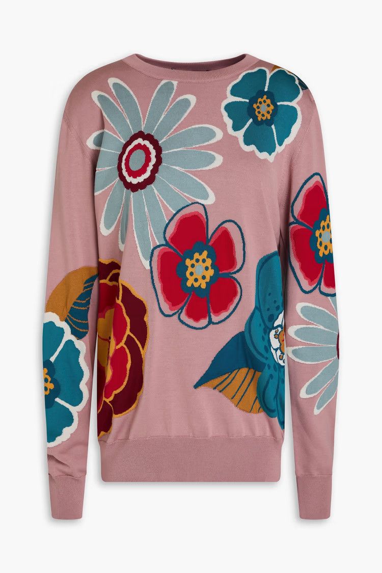 Dolce & Gabbana o1y0925 Floral-Print Sweater in Multicolor Size M / US 6-8 / IT 42-44 - 1 Thumbnail