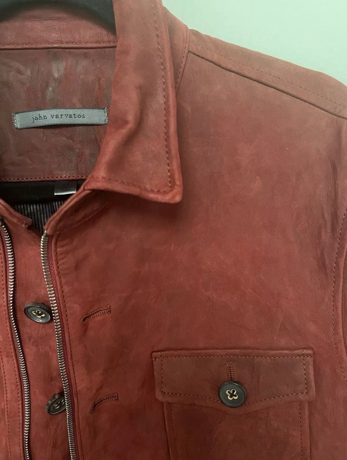 John Varvatos Ultimate burnished leather jacket. Size eu 48 US 38 Size US M / EU 48-50 / 2 - 6 Thumbnail
