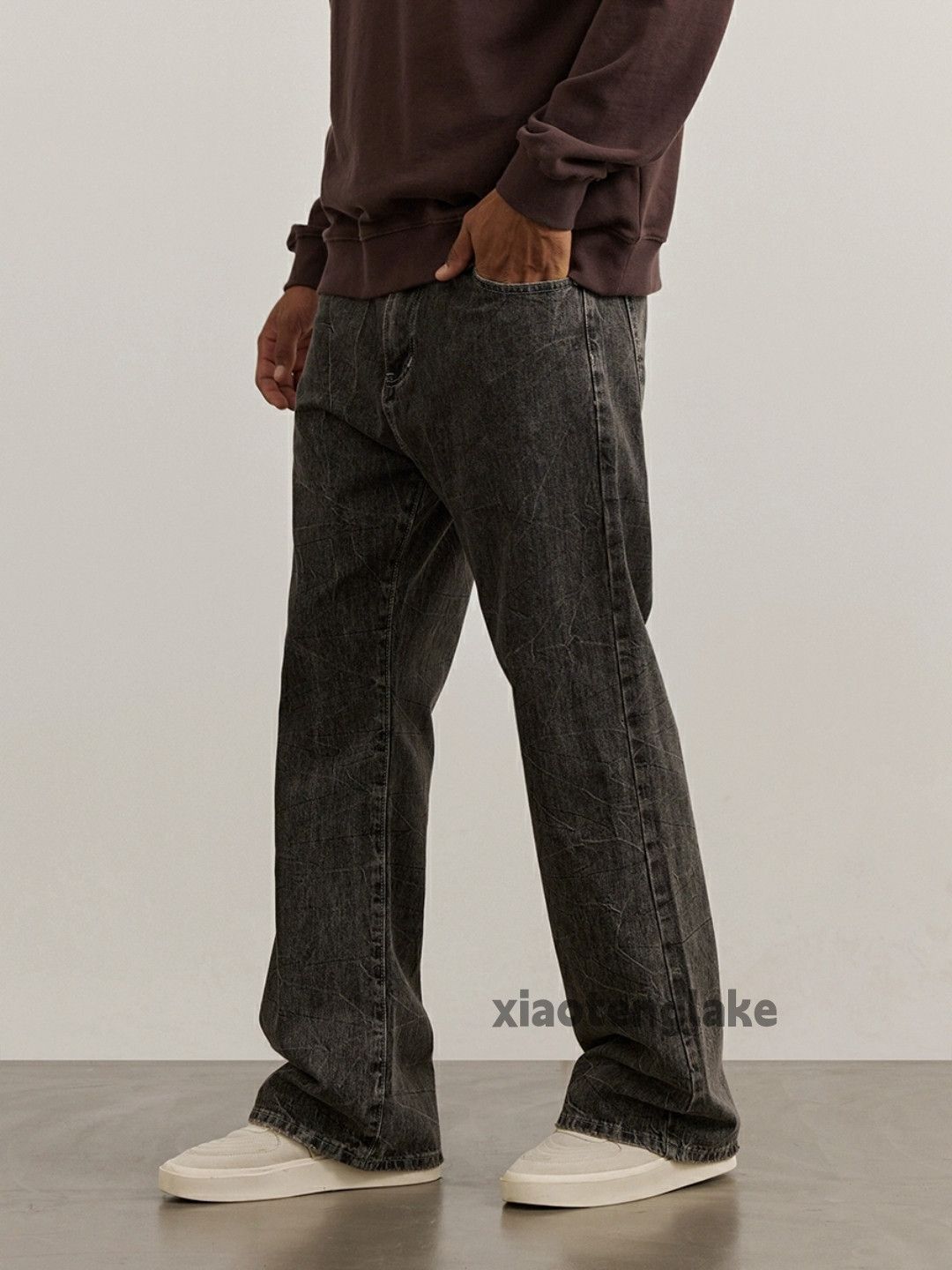Jean × Vintage washed faded y2k yuppie pattern loose baggy jeans Size US 32 / EU 48 - 1 Thumbnail