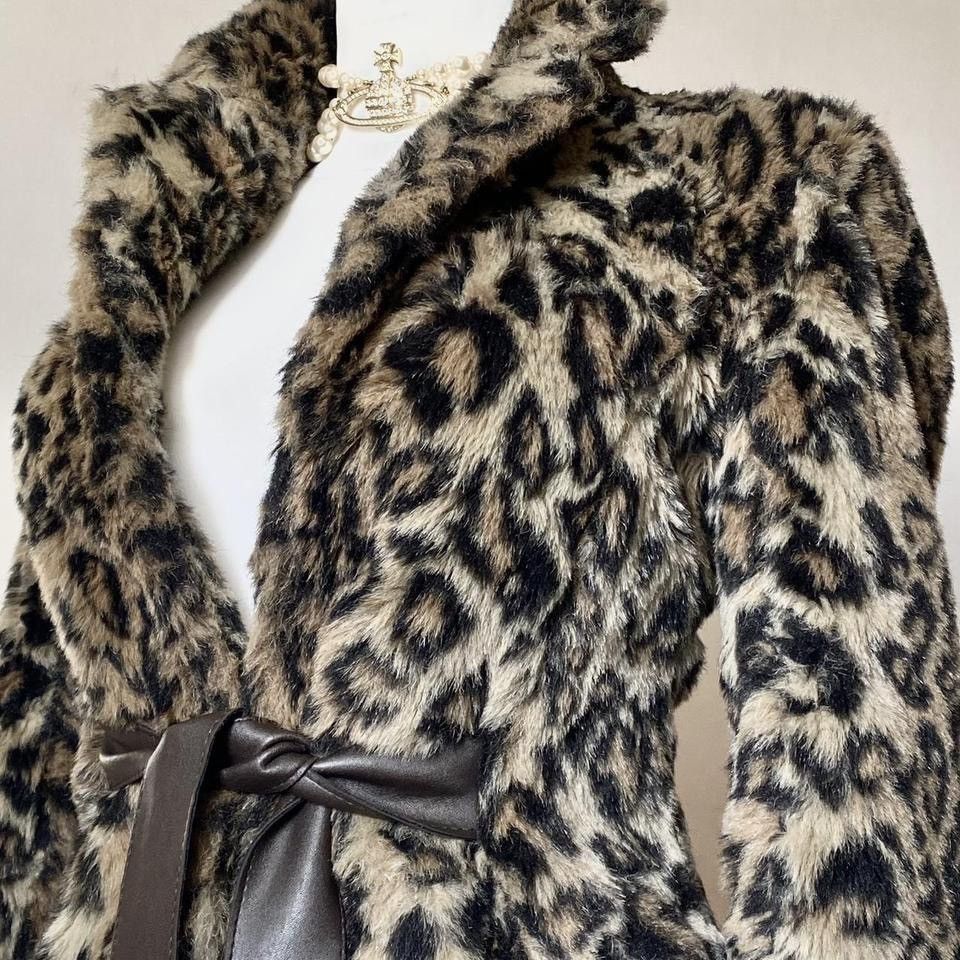 Vintage Beautiful leopard vintage faux fur coat with Size S / US 4 / IT 40 - 4 Thumbnail