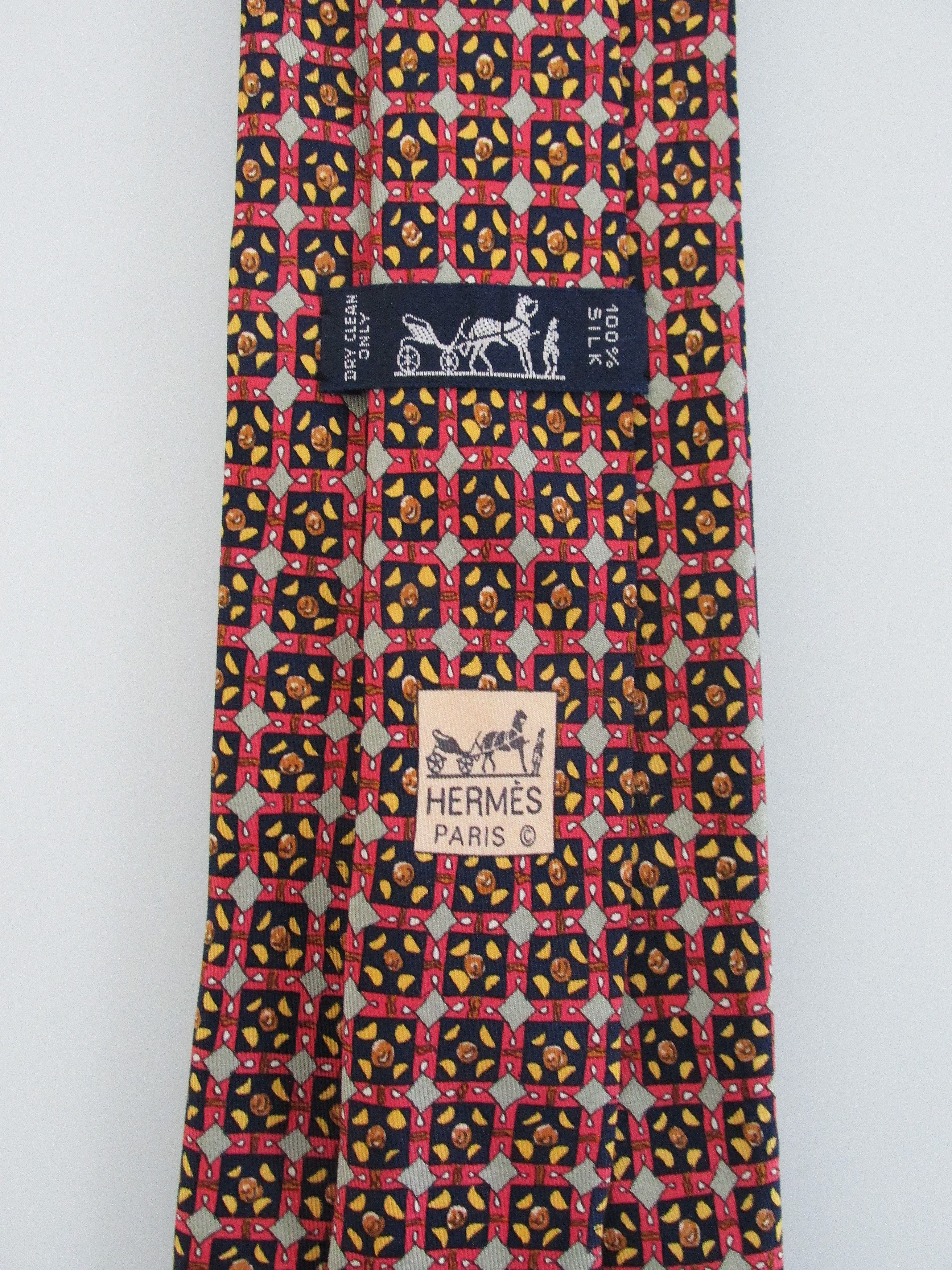 Hermes Hermes Vintage Men's Silk Tie Size ONE SIZE - 3 Thumbnail