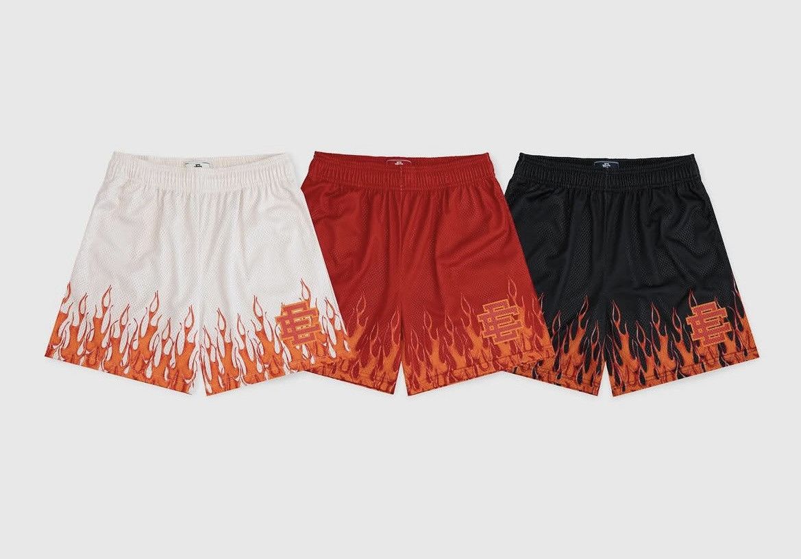 Eric Emanuel Eric Emmanuel Black Falmes Fire Shorts Medium 🔥 Size US 30 / EU 46 - 3 Thumbnail