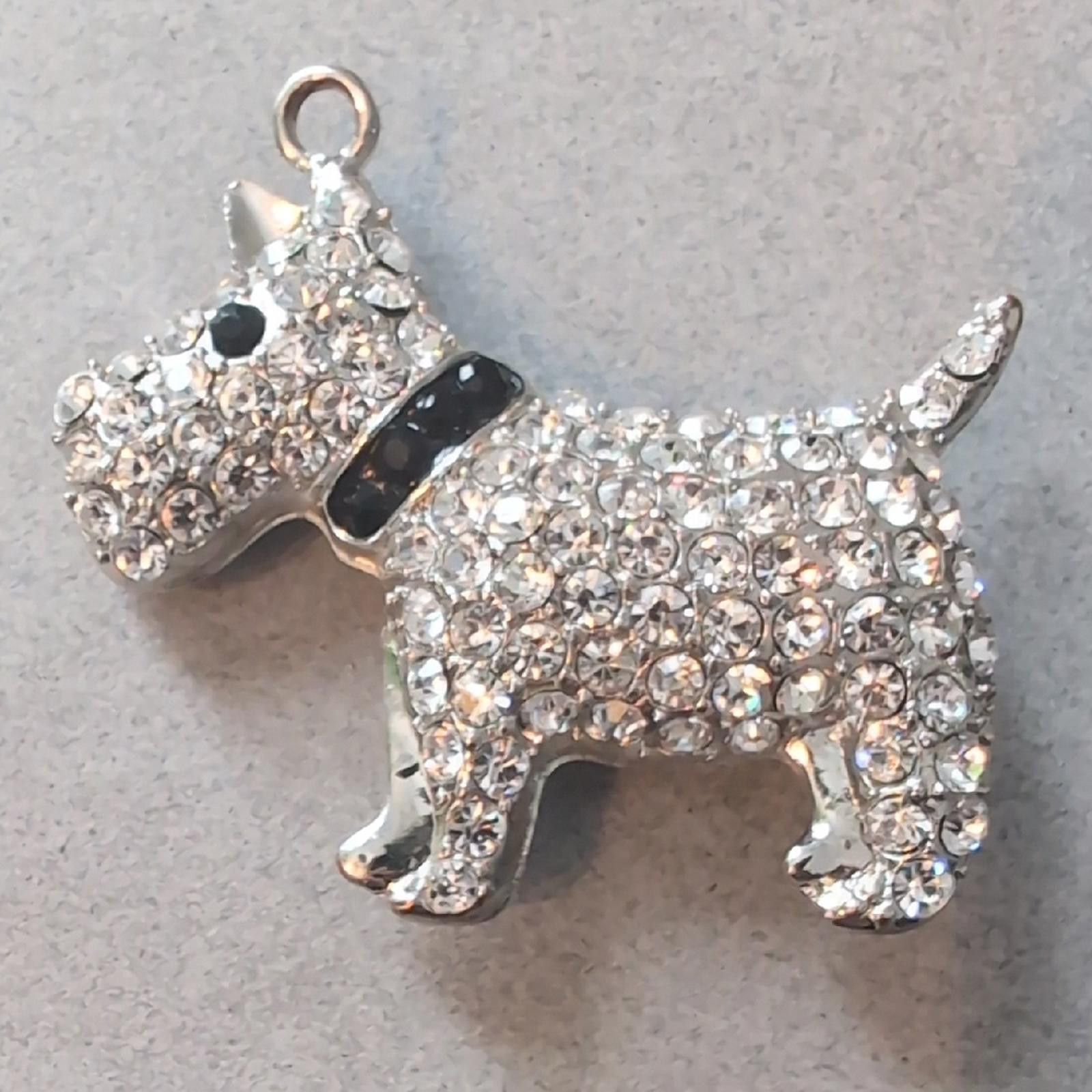 Other Vintage Retro Keyring scotty dog jewelry Rhinestone Style Size ONE SIZE - 1 Thumbnail