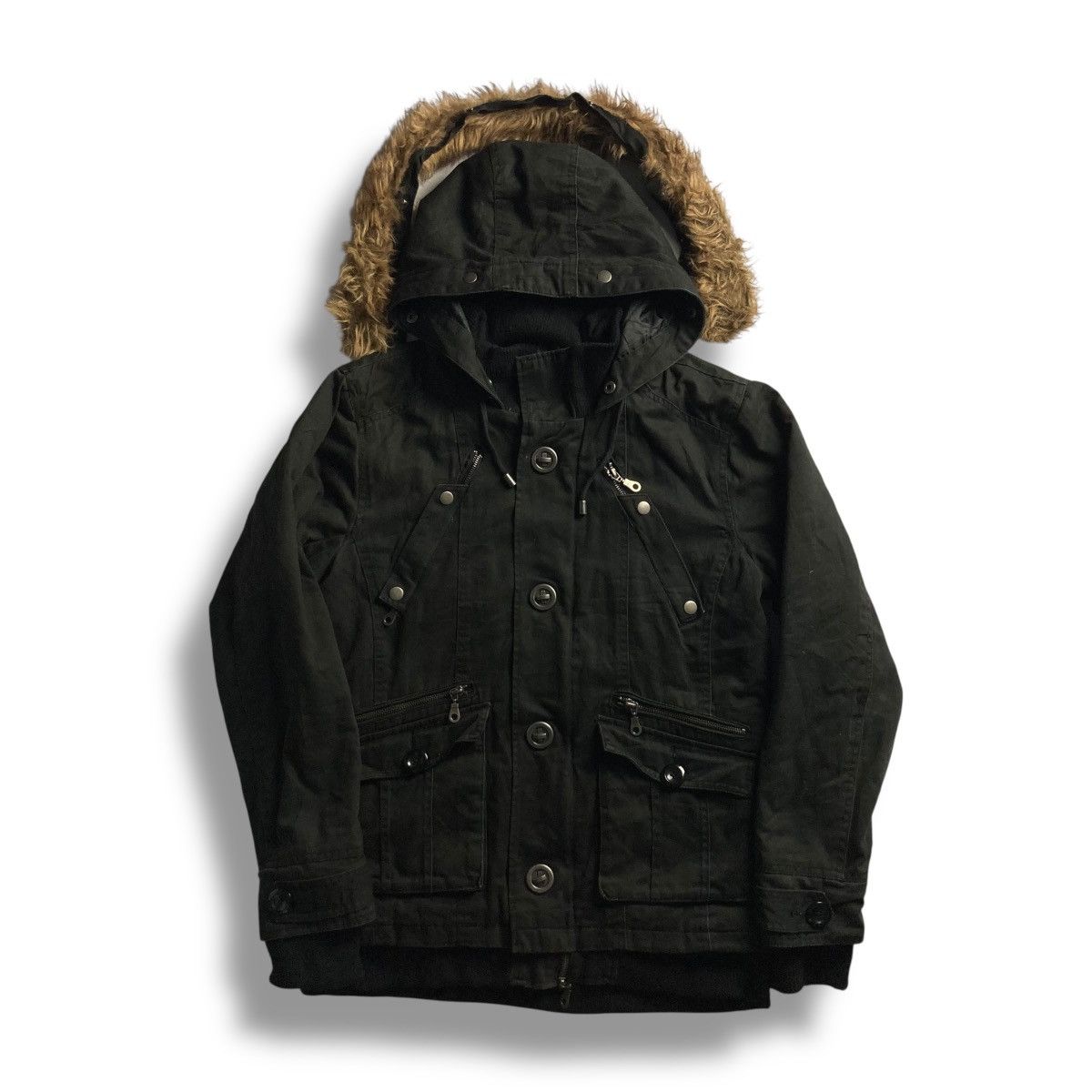 If Six Was Nine 🇯🇵 IN THE ATTIC PUNK GOTHIC DETACHABLE FUR HOODIE JACKET Size US L / EU 52-54 / 3 - 19 Thumbnail
