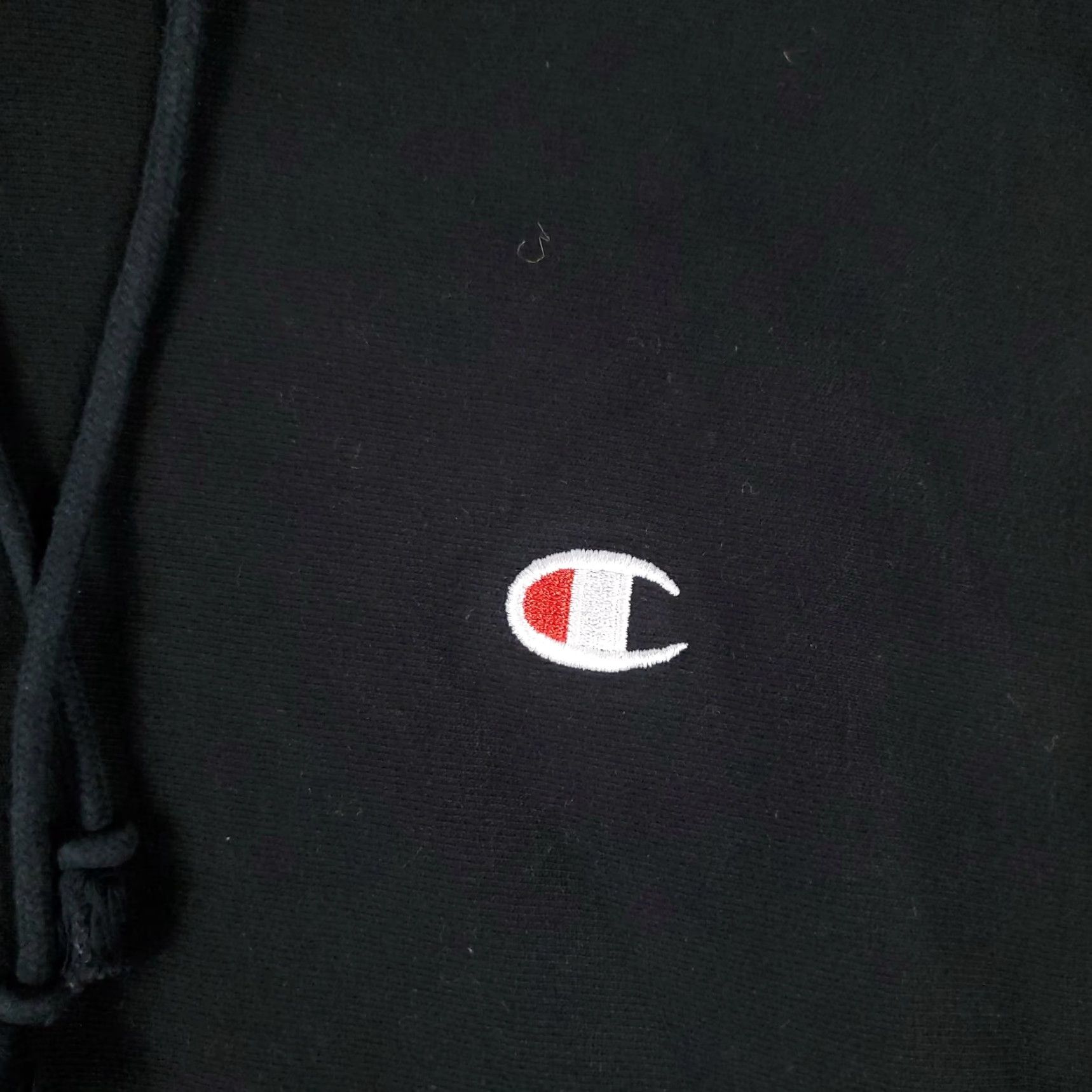 Champion VINTAGE Champion Hoodie Pullover Mens Small Black Cotton Blend Fleece Logo Zipper All Seasons Size US S / EU 44-46 / 1 - 2 Thumbnail