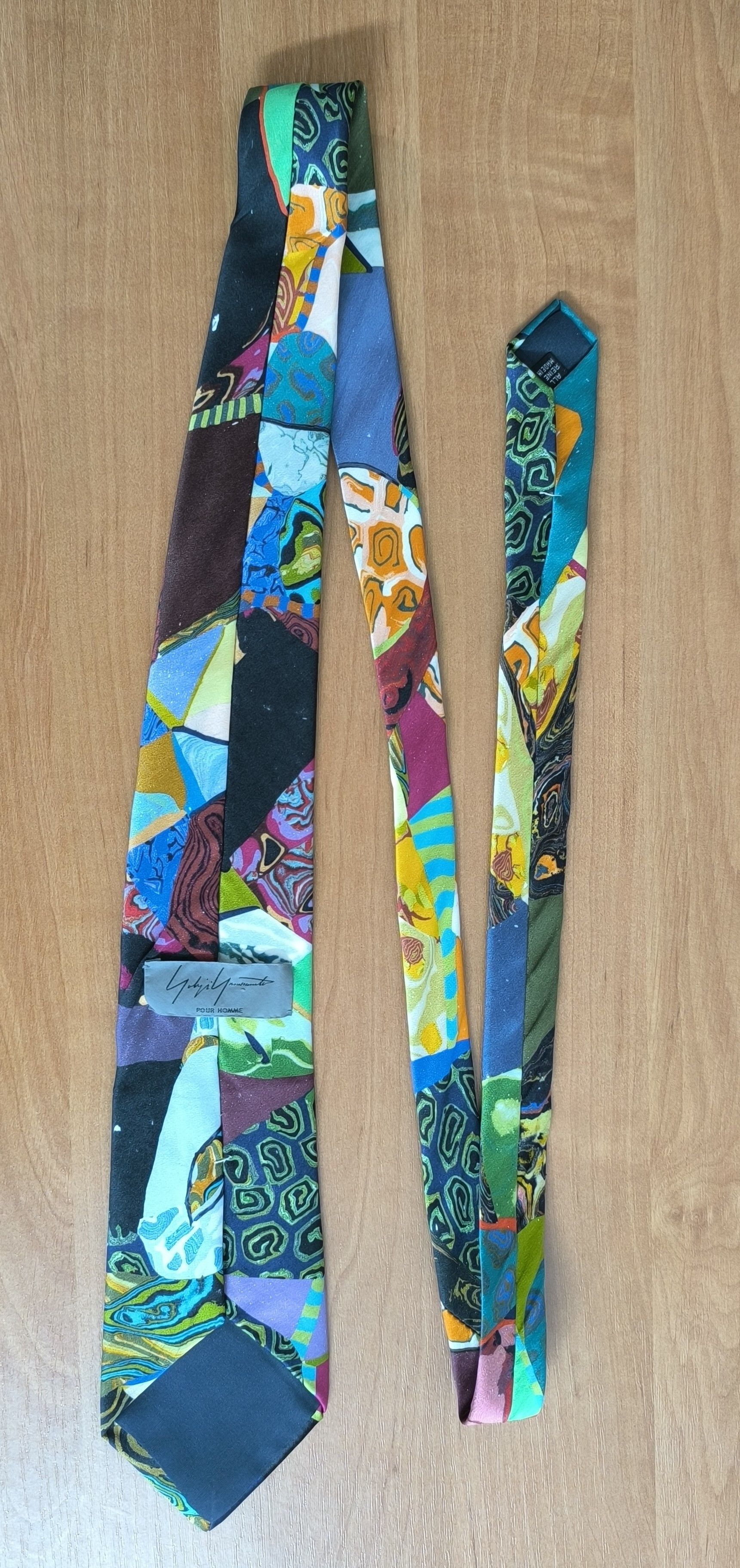 Yohji Yamamoto Yohji Yamamoto POUR HOMME Vintage Abstract Silk Tie Made in Size ONE SIZE - 2 Thumbnail