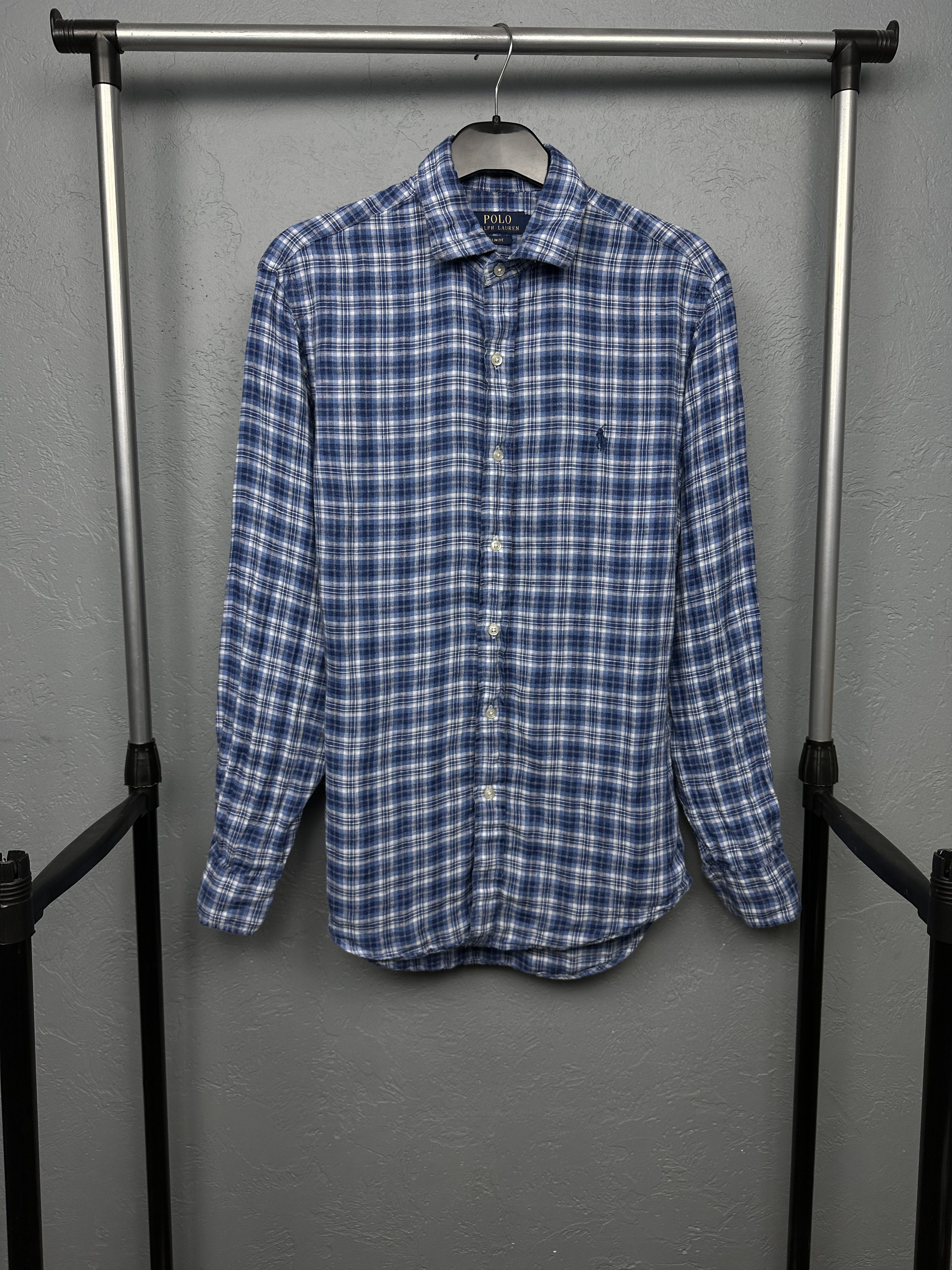 Polo Ralph Lauren × Ralph Lauren × Vintage Polo Ralph Lauren Mens LINEN Long Sleeve Shirt Y2K Size US S / EU 44-46 / 1 - 1 Thumbnail