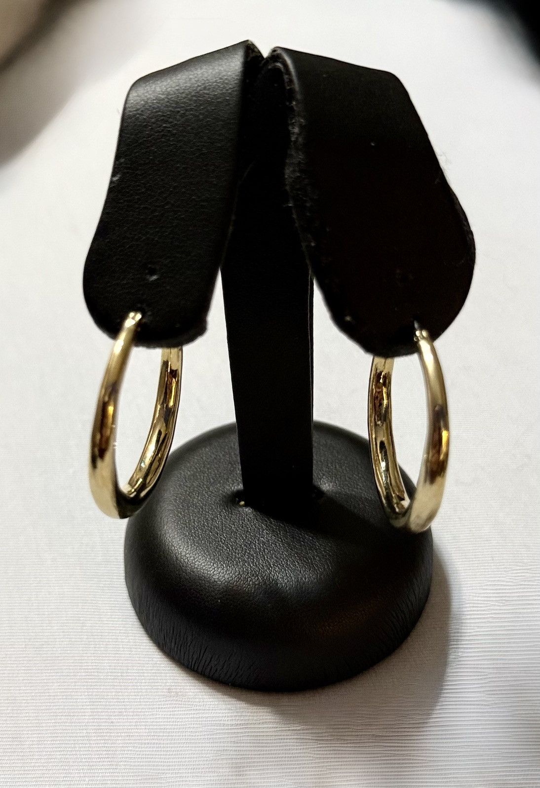 Other Gold Tone Medium Hoop Earrings – Polished Finish – 1.375” Size ONE SIZE - 1 Thumbnail