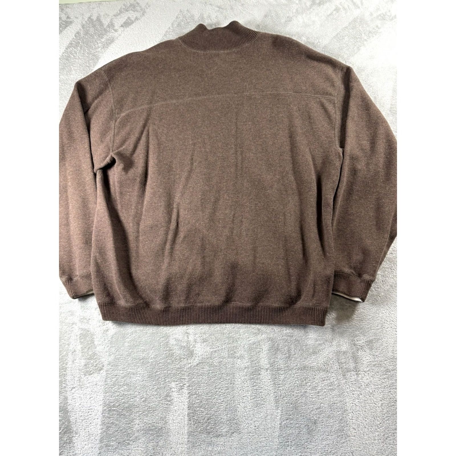 Tommy Bahama Tommy Bahama Sweater Men's XL Brown 1/4 Zip Pullover Warm Comfort Preppy Size US XL / EU 56 / 4 - 2 Thumbnail