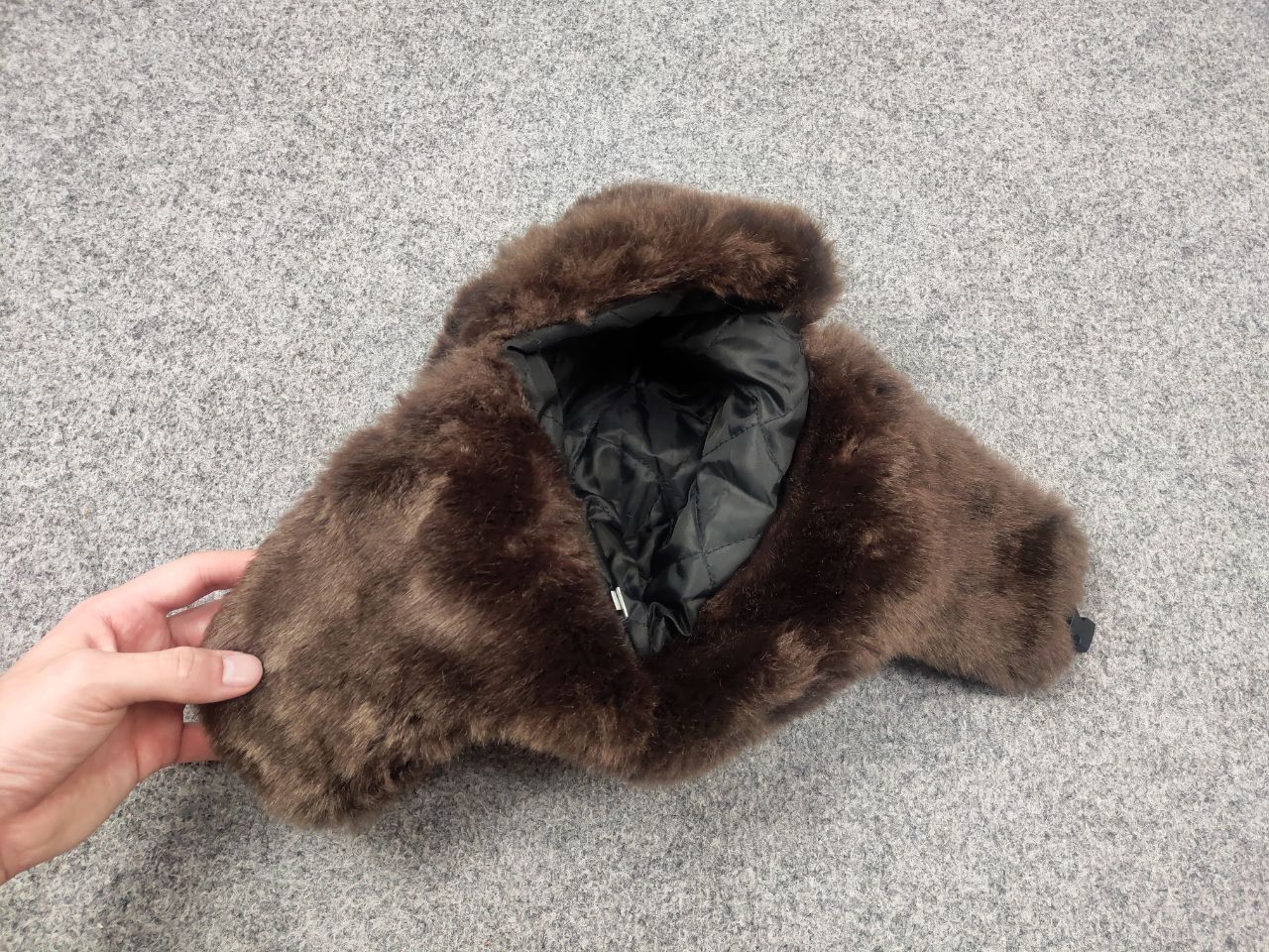 Japanese Brand Vintage Y2K Fuzzy Fur Ushanka Hat Brown faded l.g.b. Style Size ONE SIZE - 8 Thumbnail