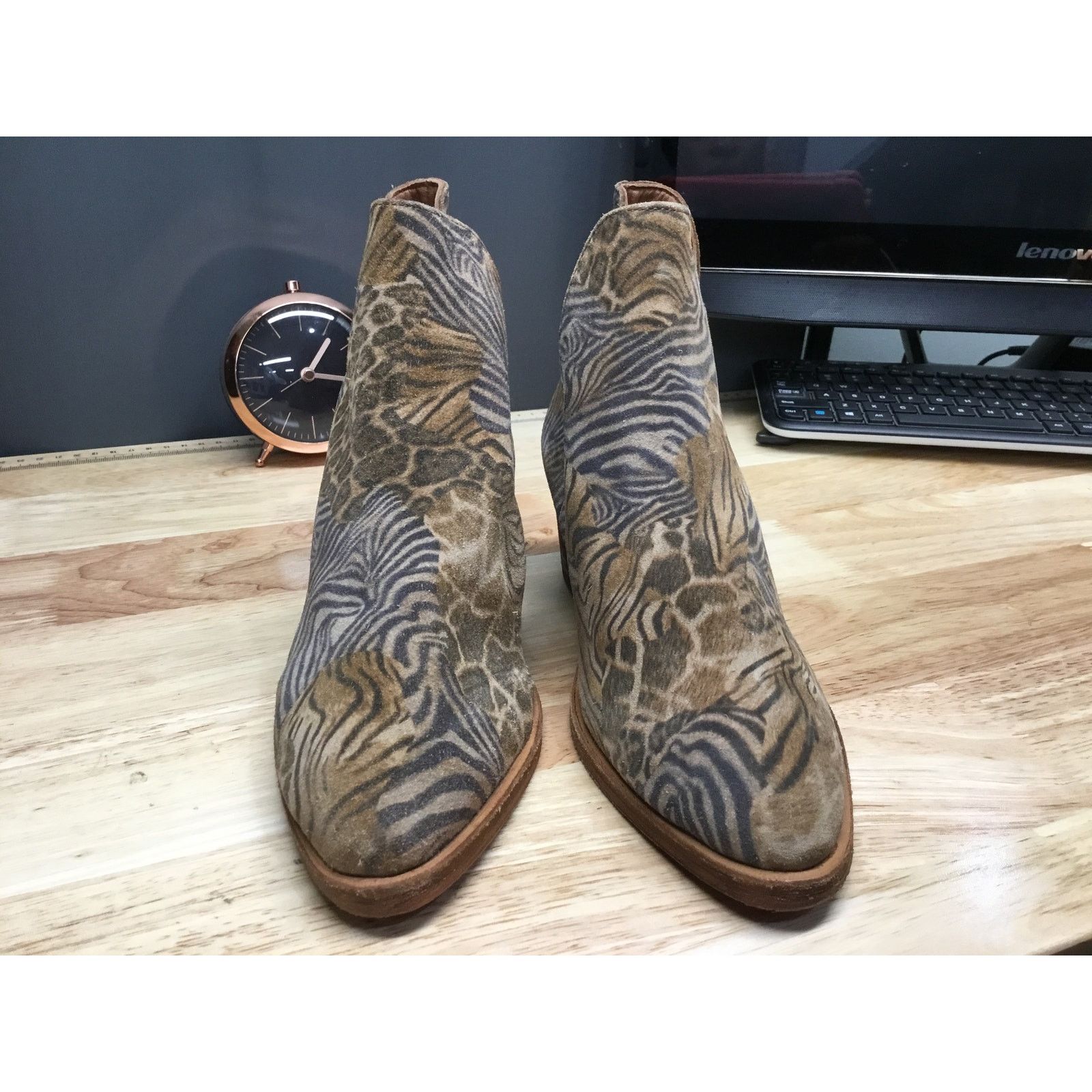 Free People Free People Charm Double V Animal Print Boots Women's 5.5 Size US 5.5 / IT 35.5 - 1 Thumbnail