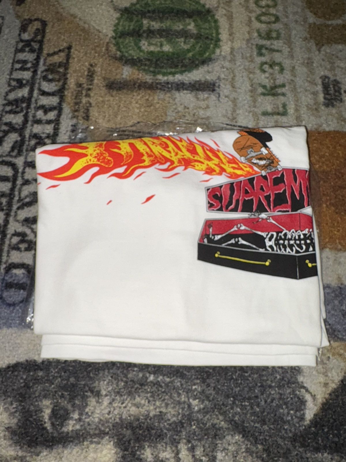 Supreme × Thrasher Supreme Thrasher Back Tail Tee White Size US M / EU 48-50 / 2 - 1 Thumbnail
