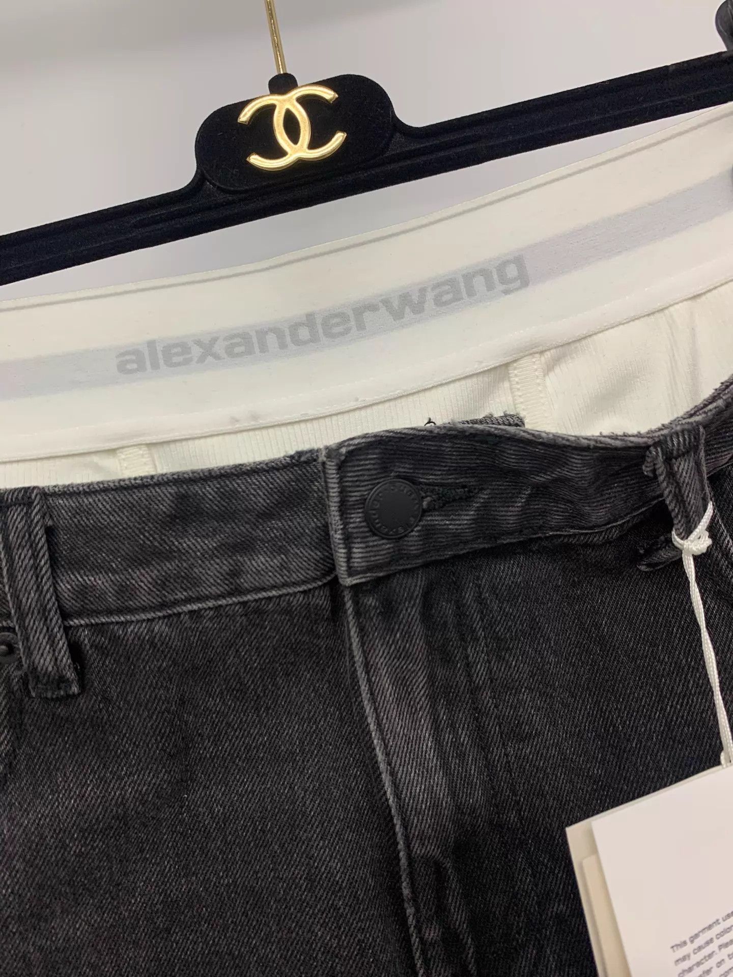 Alexander Wang Alexander Wang black layered denim shorts 27 Size 27" / US 4 / IT 40 - 2 Thumbnail