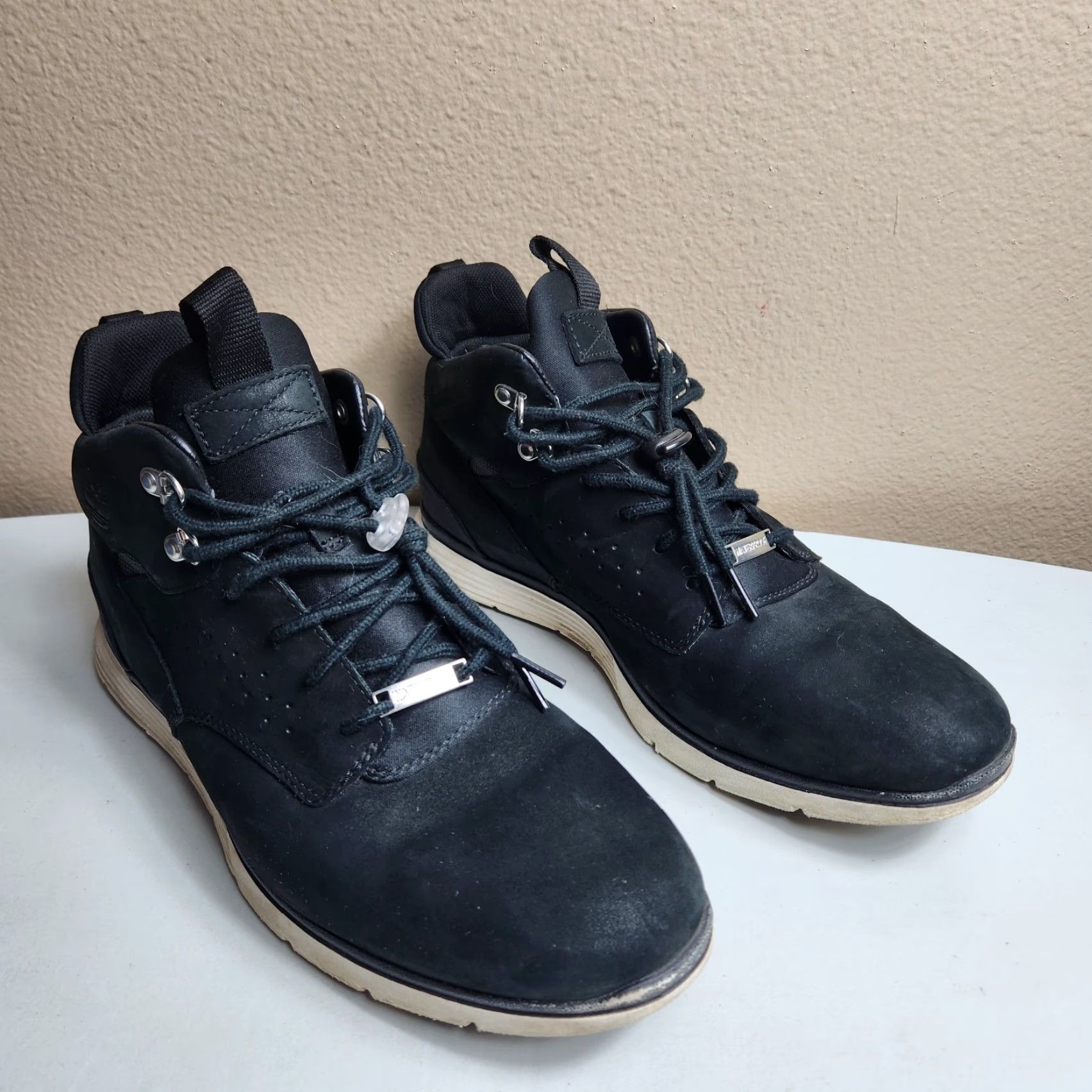 Timberland Timberland Men Boots |9| Black Nubuck Leather A1TP2 Sensorflex Lace Up Chukka Boots Mens Shoes Black NN Size US 9 / EU 42 - 3 Thumbnail