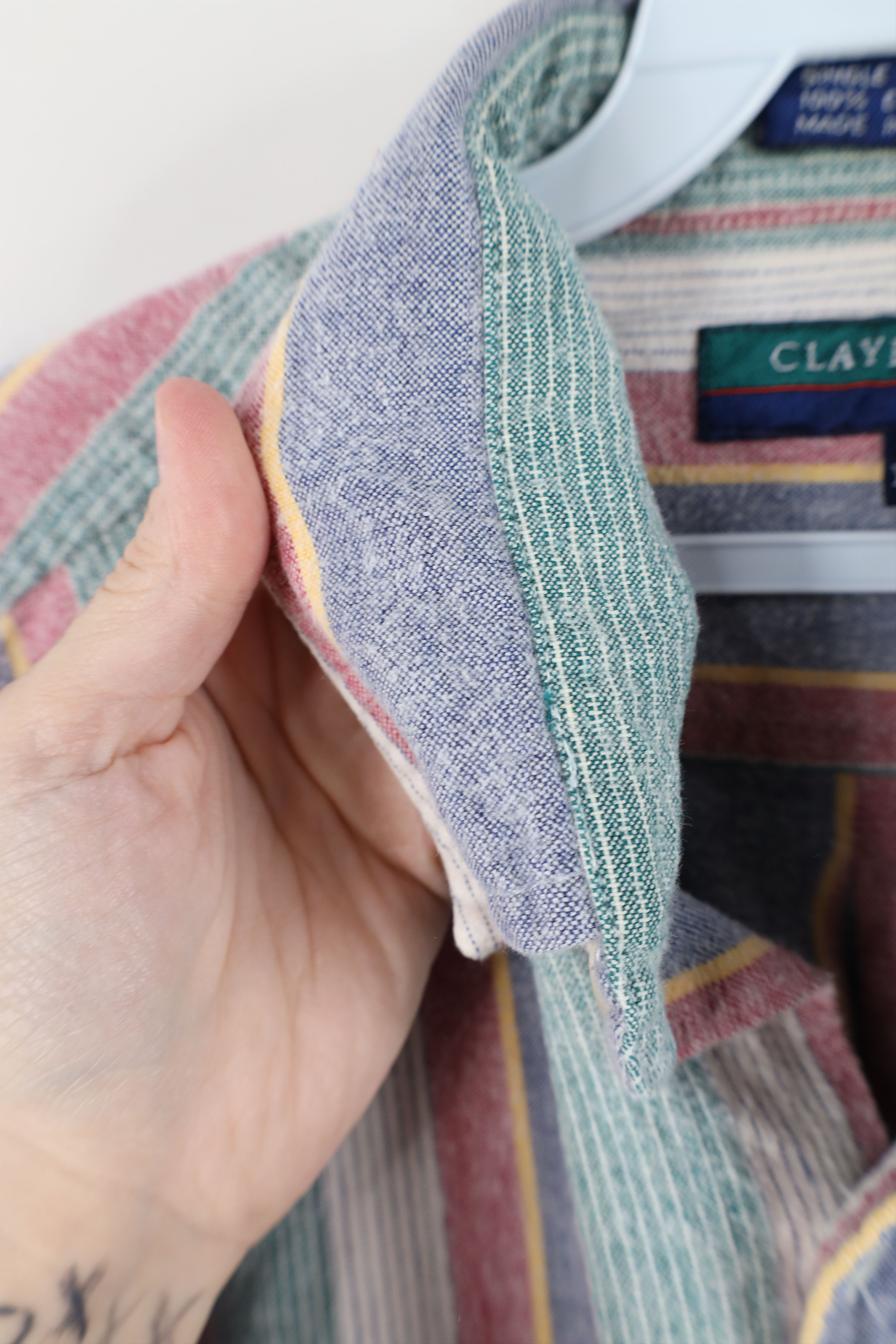 Vintage Vintage 90s Streetwear Striped Flannel Button Down Shirt Size US XXL / EU 58 / 5 - 7 Thumbnail