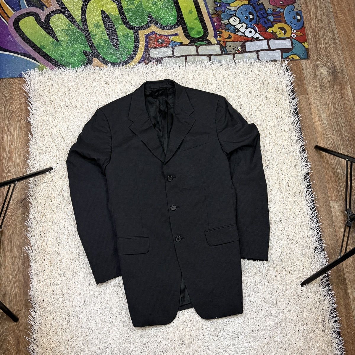 Prada Prada Milano Wool Blend Blazer Suit Jacket Men's Sz 48R Gray Size 48R - 1 Thumbnail