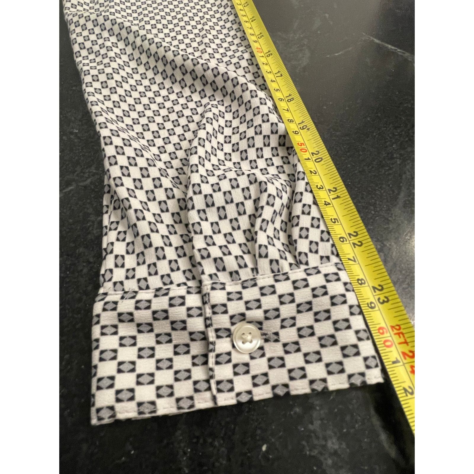 Ann Taylor Ann Taylor Tailored button up white and gray diamond M Size M / US 6-8 / IT 42-44 - 6 Thumbnail