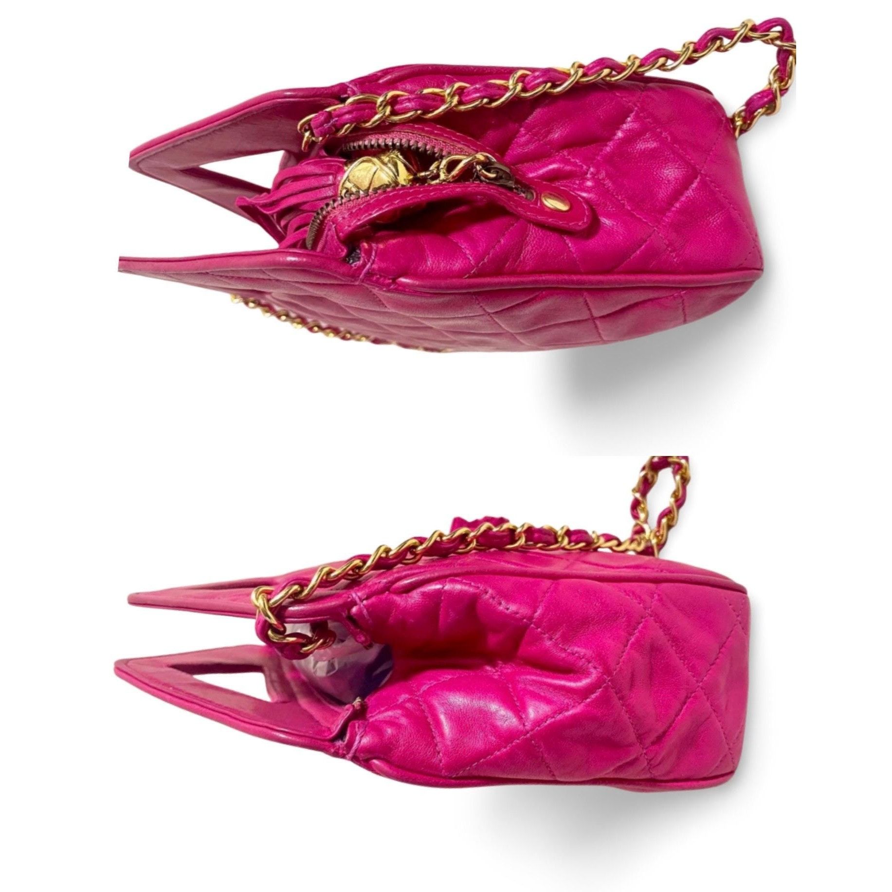 Chanel Vintage CHANEL fusia pink leather chain shoulder bag Size ONE SIZE - 9 Thumbnail