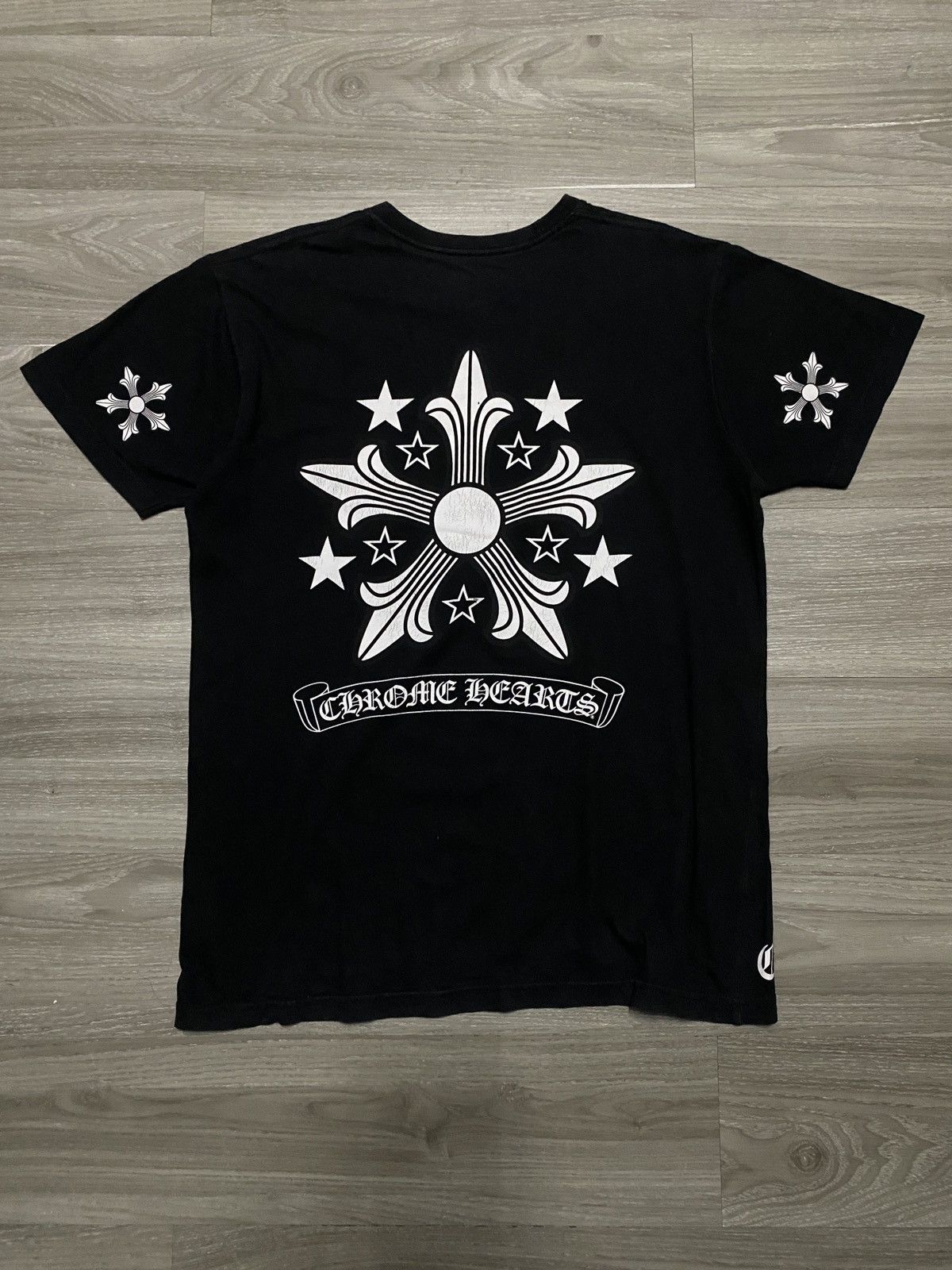 Chrome Hearts Chrome Hearts 'Floral Snowflake Cross' Black Graphic
