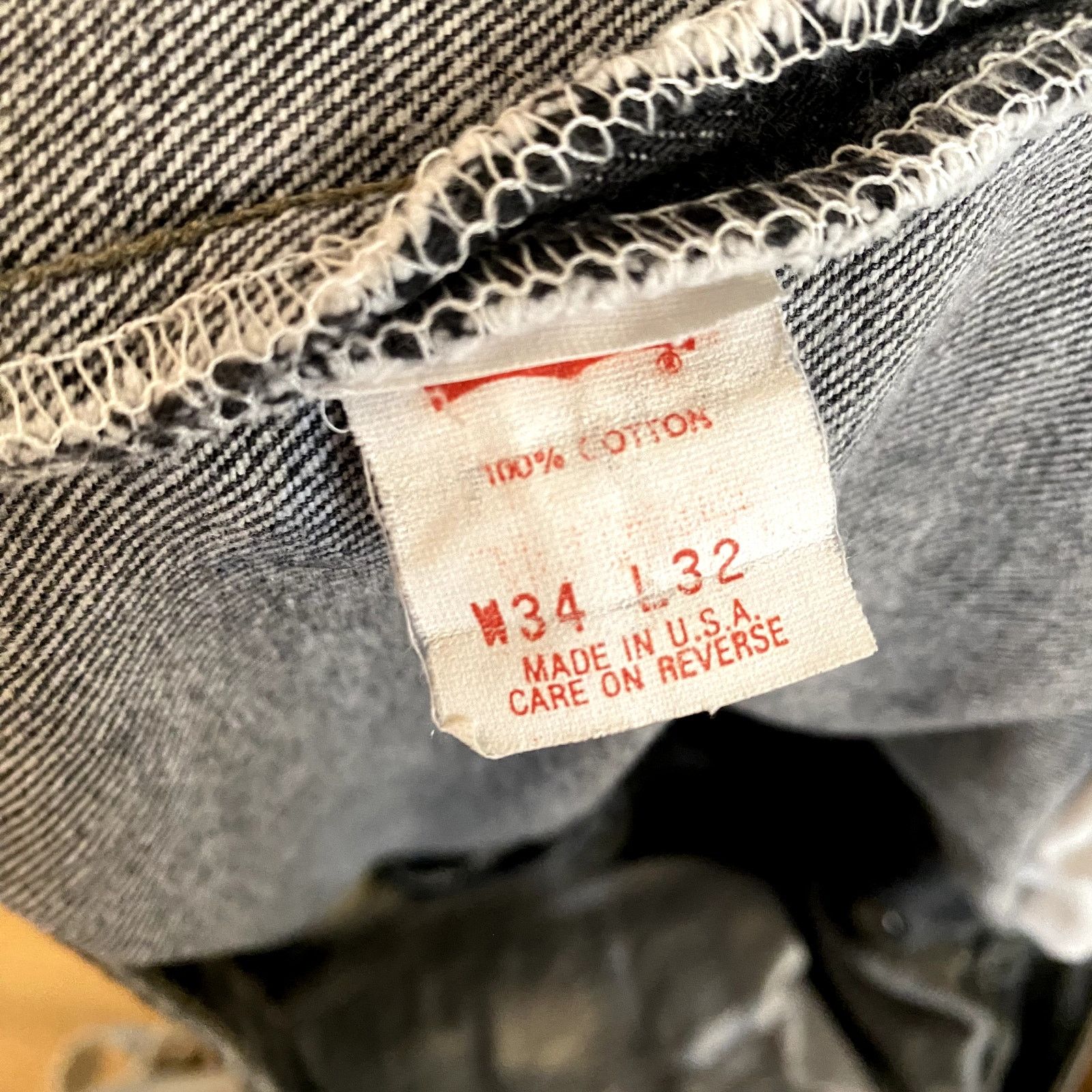 Levi's × Vintage Vintage Levi's 501 Faded Black Denim Jeans Punk Grunge Size US 32 / EU 48 - 5 Thumbnail