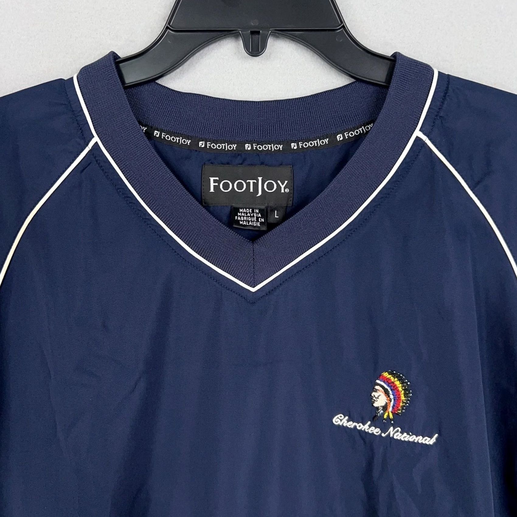 Footjoy FootJoy Jacket Mens Large Navy Blue Cherokee National Golf Windbreaker Pullover Size US L / EU 52-54 / 3 - 4 Thumbnail