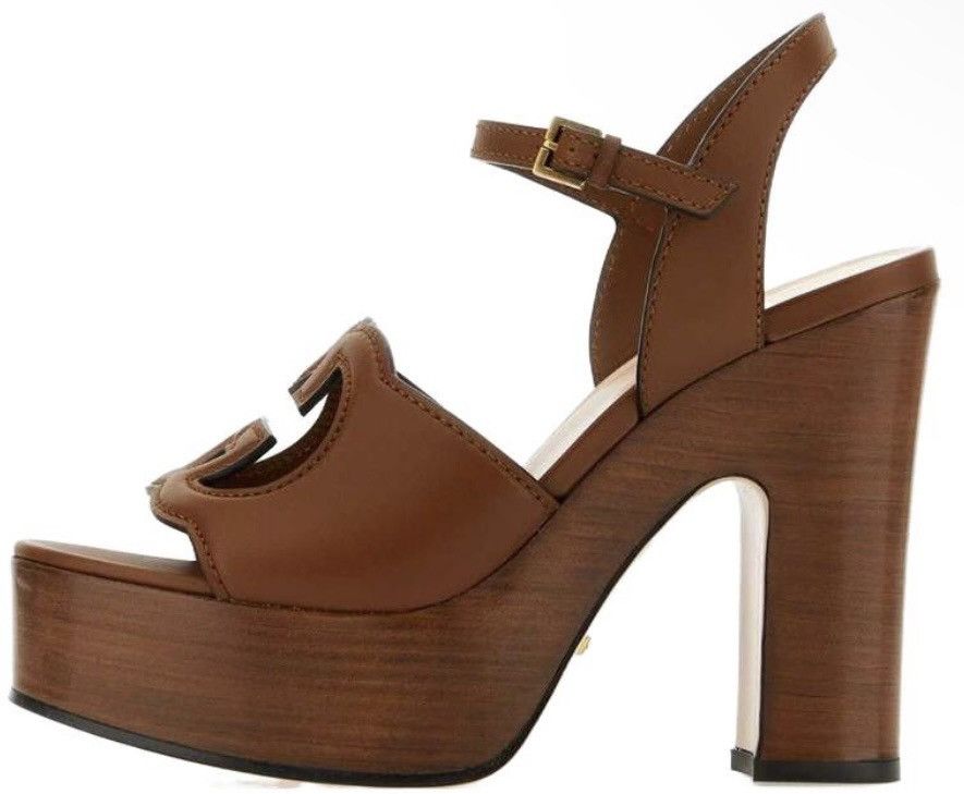 Gucci Gucci Interlocking G One Strap Leather High Heels Sandals Size US 9.5 / IT 39.5 - 3 Thumbnail