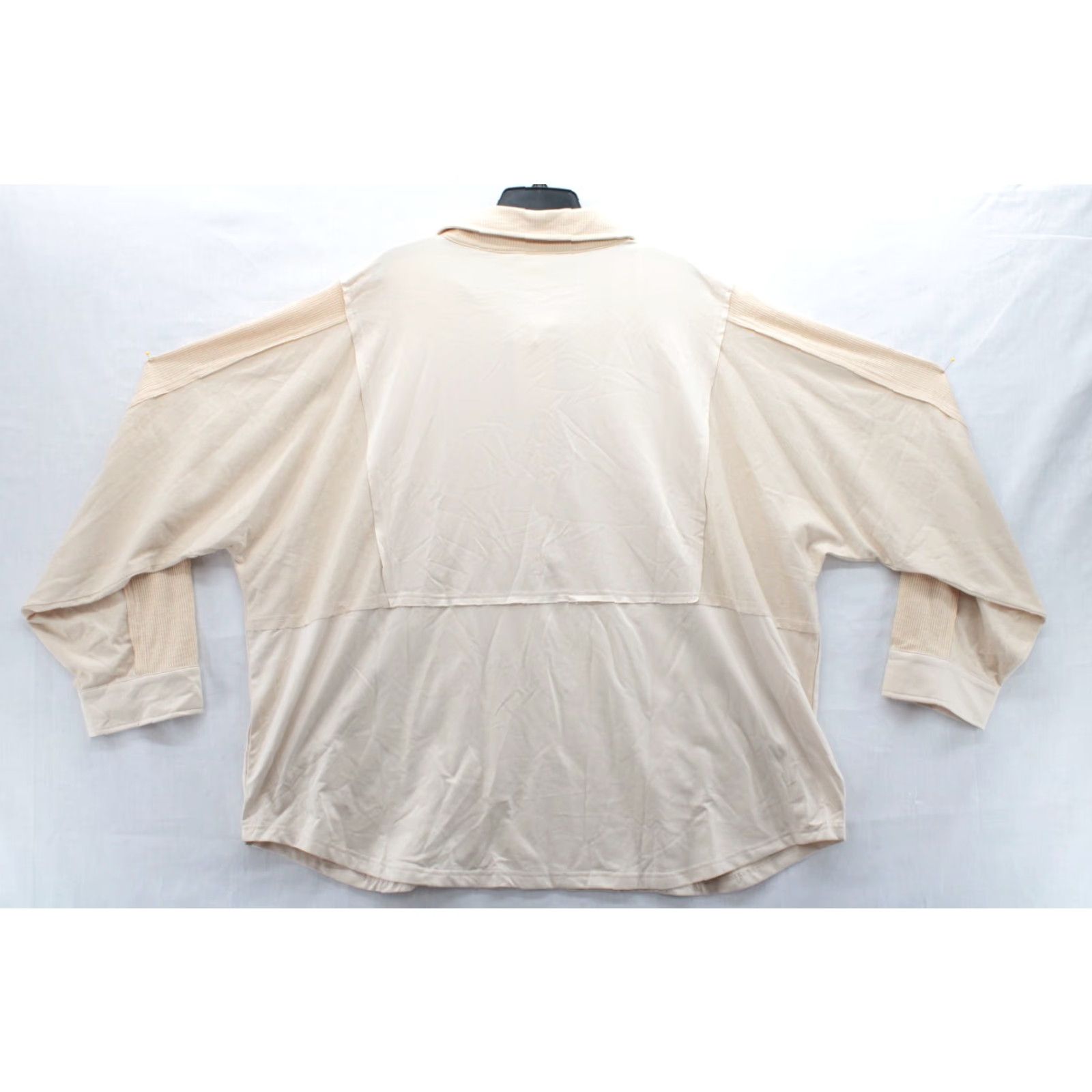 Vintage NWT Heyson Oversized Shirt Women’s 3X Tan Pocket 1/2 Snap-Up Long Sleeve Shirt Woman 3X Beige Poly / Rayon Blouse Jeans/Workwear? Size XXL / US 16-18 / IT 52-54 - 2 Thumbnail