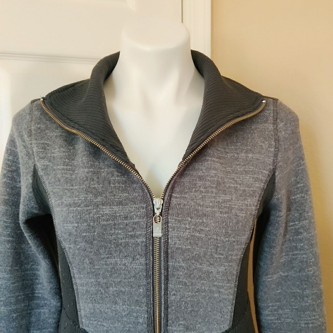 Prana Tobi ribbed fleece jacket gray sz M Size M / US 6-8 / IT 42-44 - 2 Thumbnail