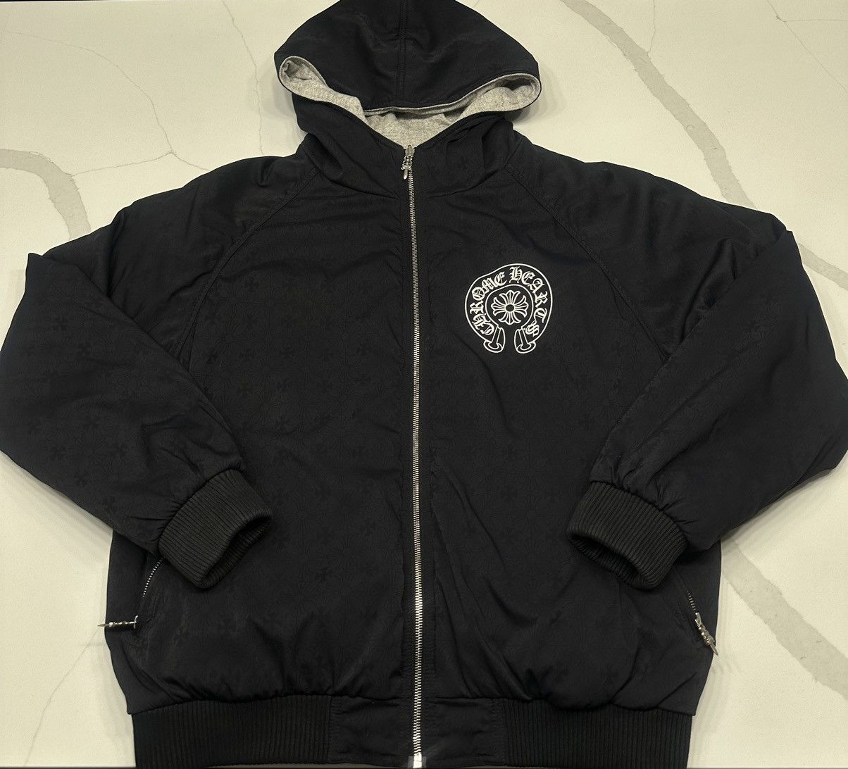 🔥Chrome Hearts Reversible Jacquard Nylon Puffy Jacket🔥