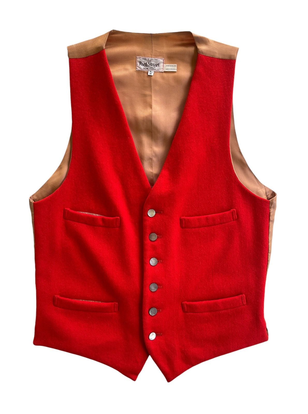 Paul Stuart 1980s Paul Stuart Wool Silk Satin Waistcoat Size US XS / EU 42 / 0 - 1 Thumbnail