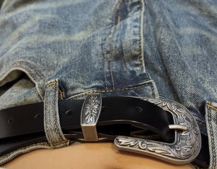 Japanese Brand × Vintage Retro punk fashion western leather buckle belt Size ONE SIZE - 4 Thumbnail