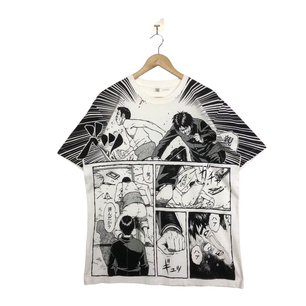 Anime × Uniqlo × Vintage Vintage Uniqlo Oyaji Goe Manga Art Ilustration Tshirt Size US XL / EU 56 / 4 - 1 Thumbnail