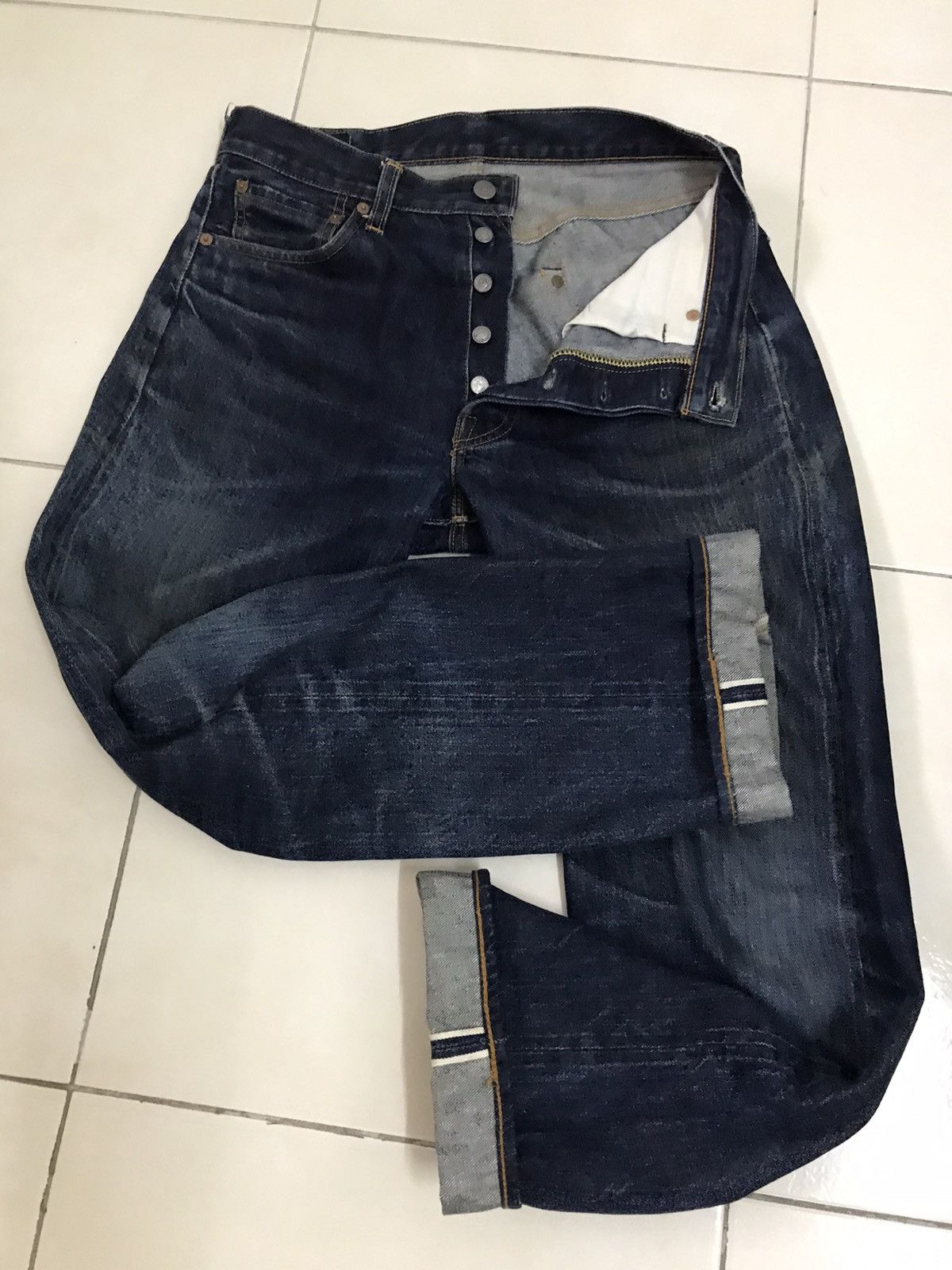 Levi's 90s Levi’s Big E 501 Redline Selvedge denim Jeans W30 Size US 30 / EU 46 - 6 Thumbnail