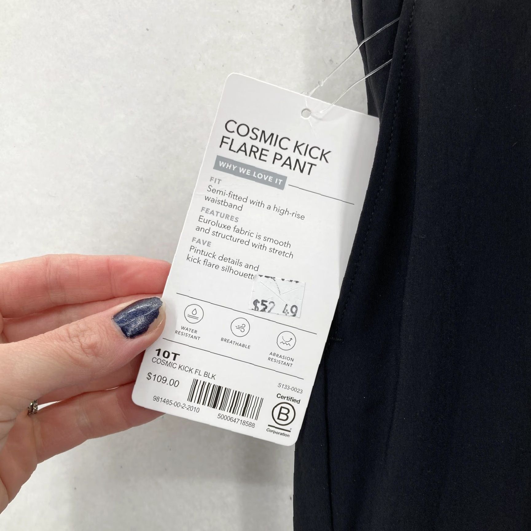 Athleta Athleta Pants Womens 10 Tall Cosmic Kick Flare High Rise Euroluxe Pintuck NWT Size 32" / US 10 / IT 46 - 3 Thumbnail