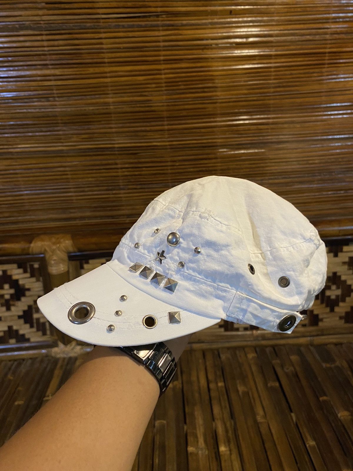 Japanese Brand 2000s cadet hat distressed blink punk y2k style Size ONE SIZE - 2 Thumbnail