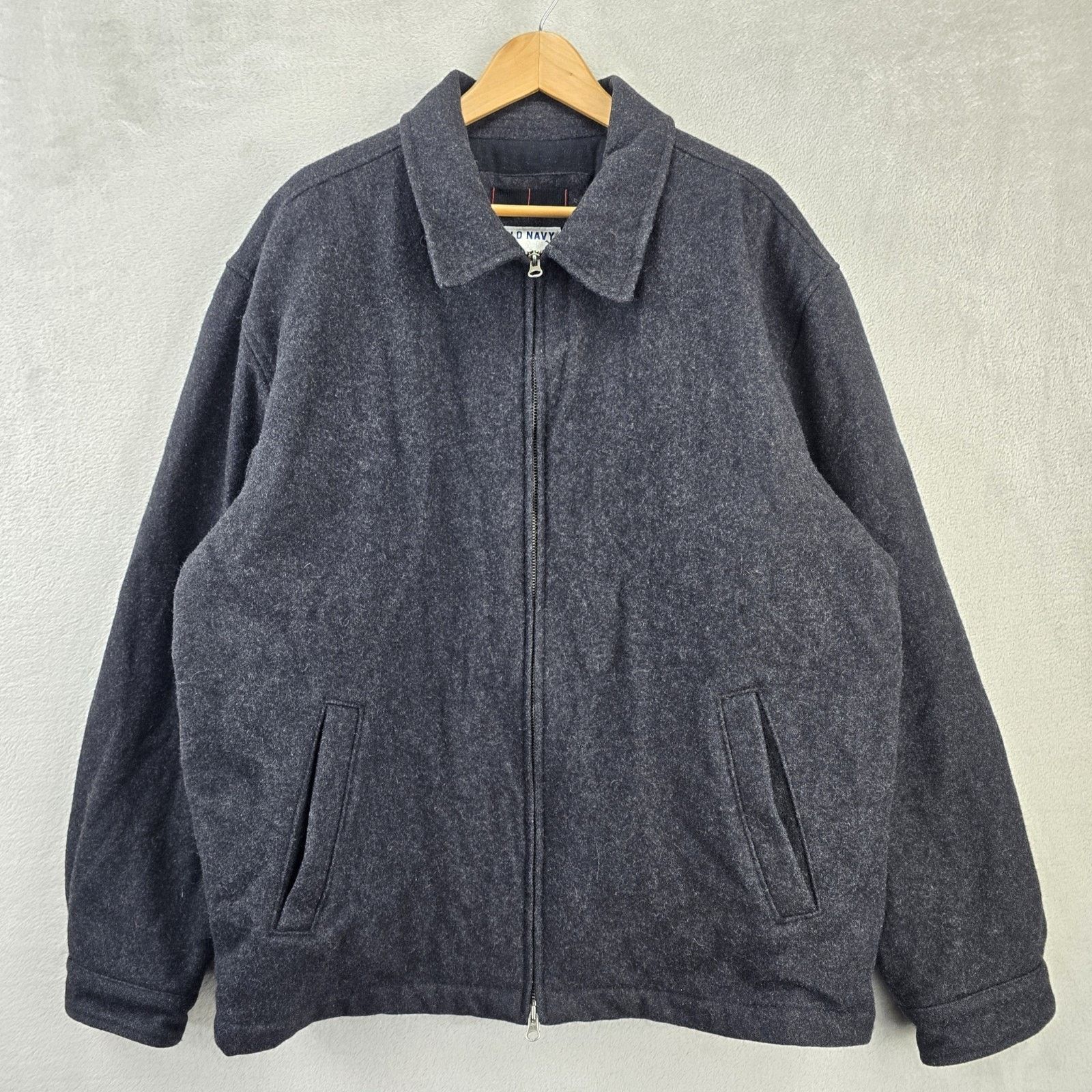 Old Navy Old Navy Jacket Mens XXL Wool Blend Zip-Up Cotton Lining Size US XXL / EU 58 / 5 - 1 Thumbnail